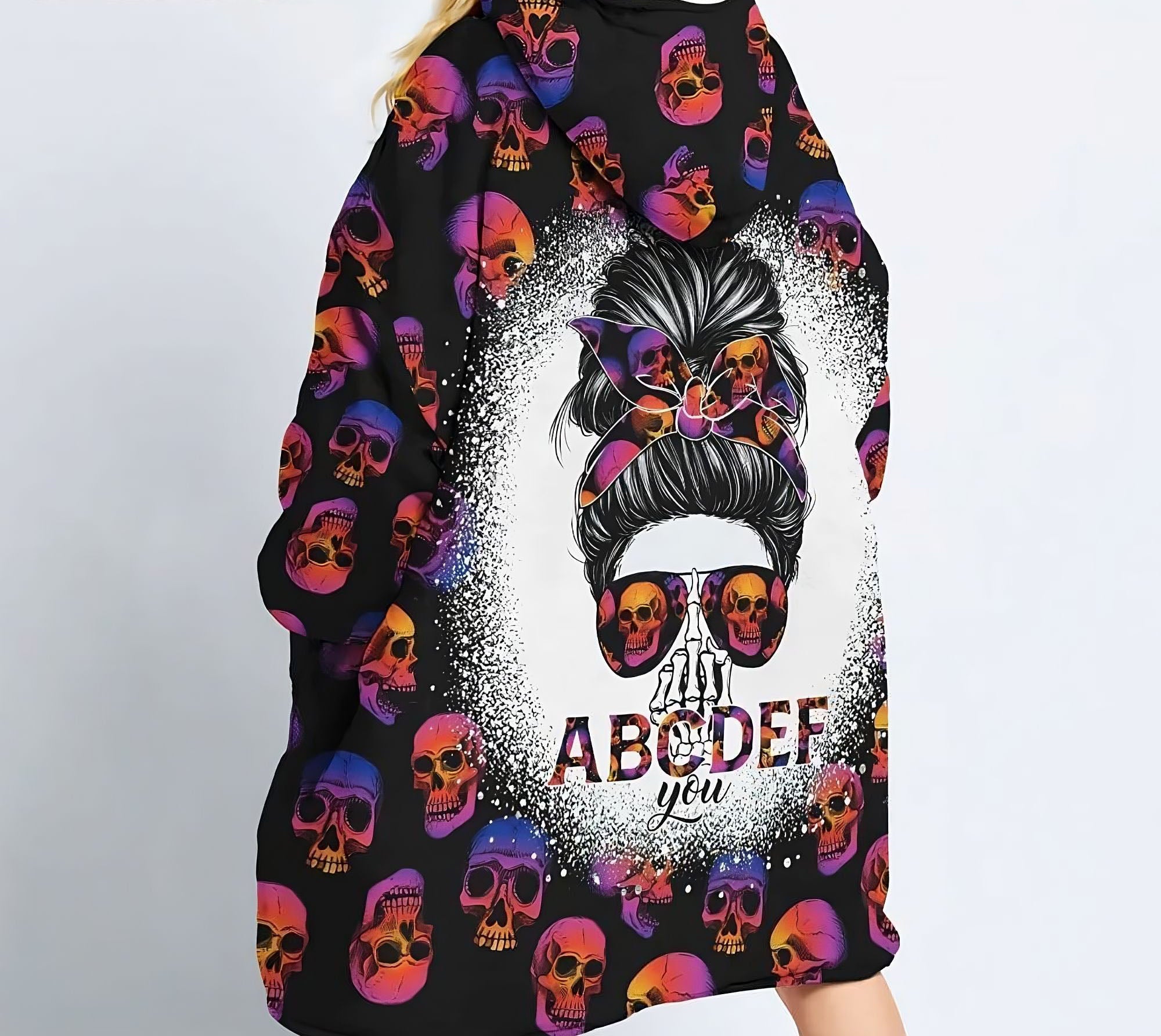 abcdefu-messy-bun-sherpa-blanket-hoodie-wearable-blanket-hoodie