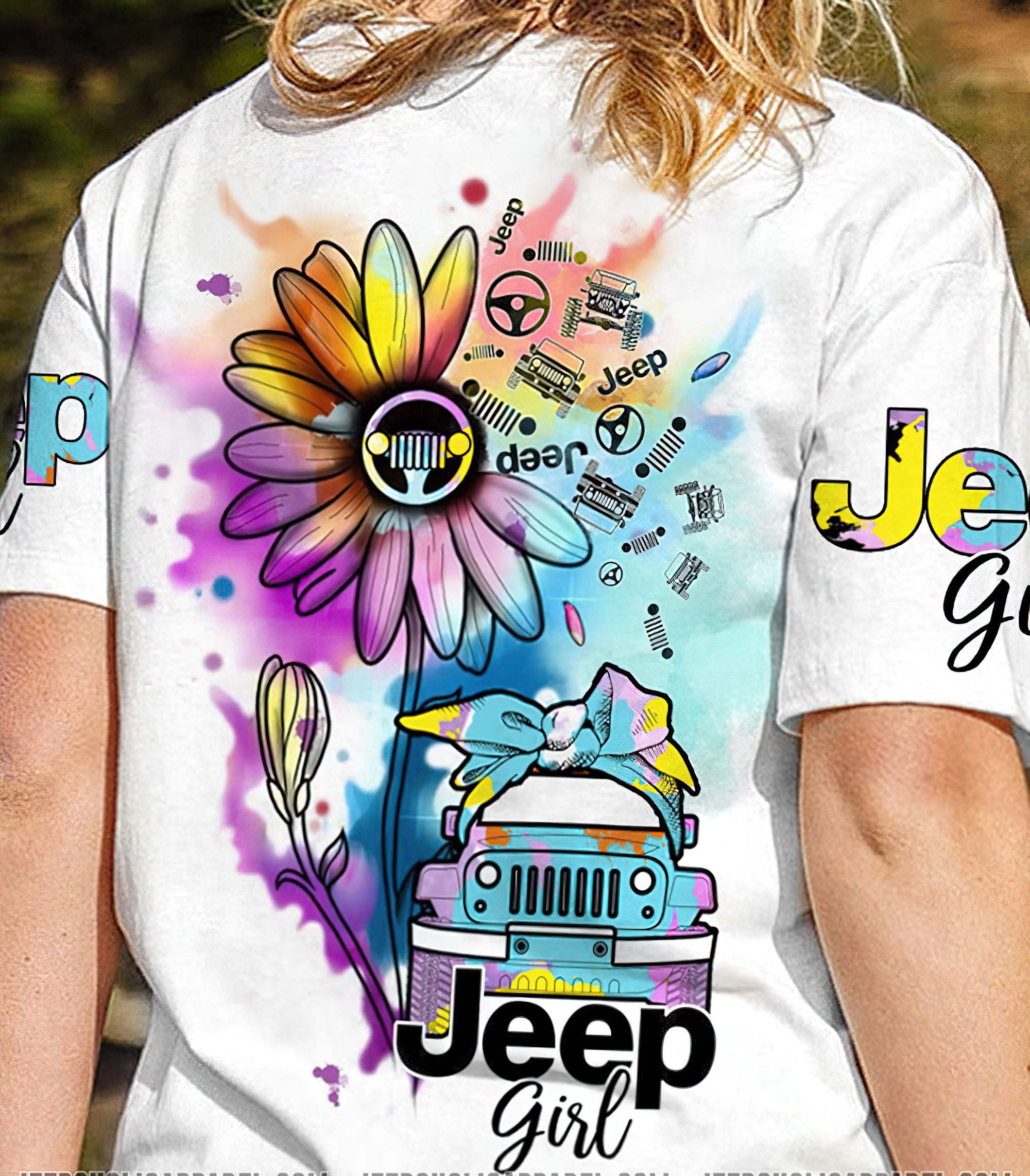 jeep-girl-watercolor-1-t-shirt