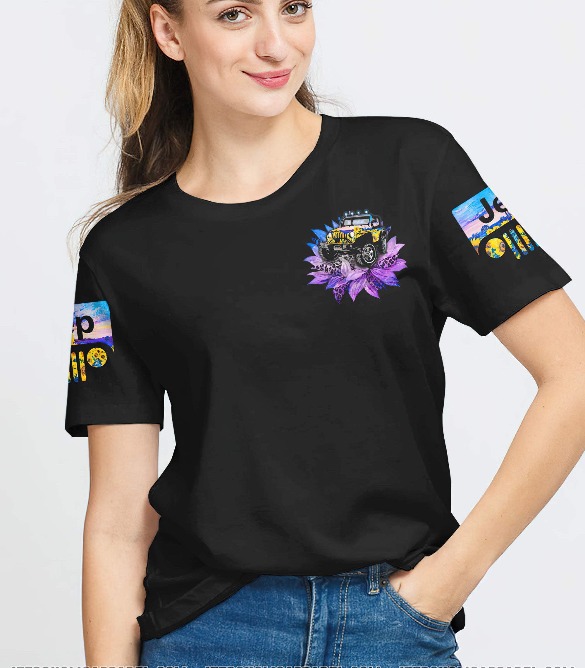 purple-sunflower-jeep-t-shirt