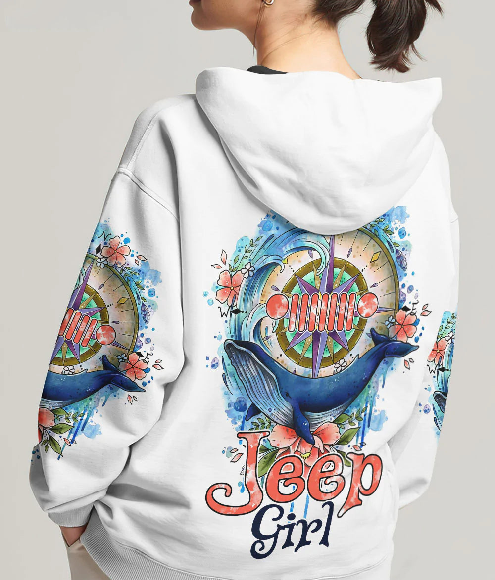 jeep-girl-whale-compass-floral-hoodie