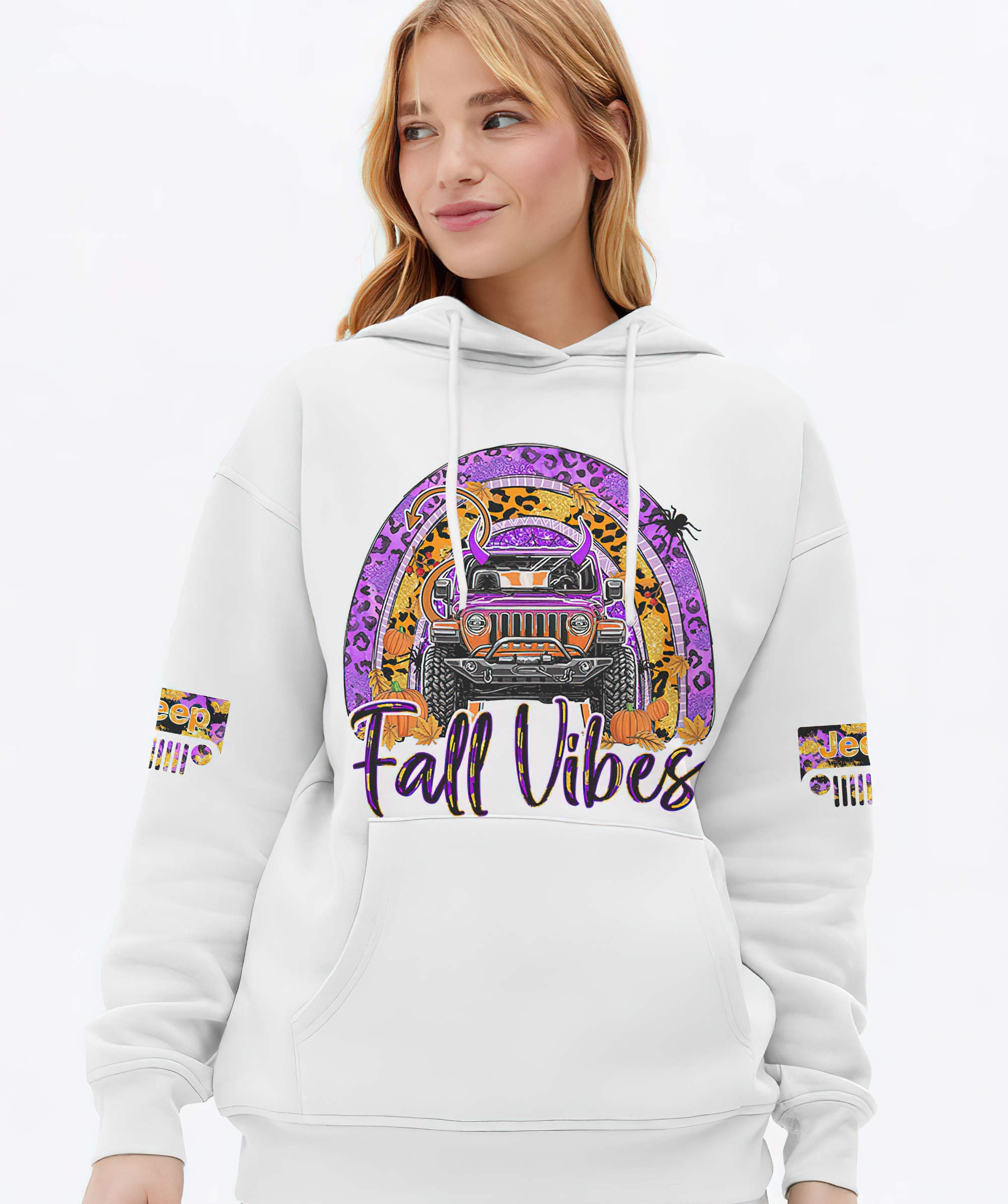 fall-vibes-halloween-rainbow-jeep-girl-hoodie