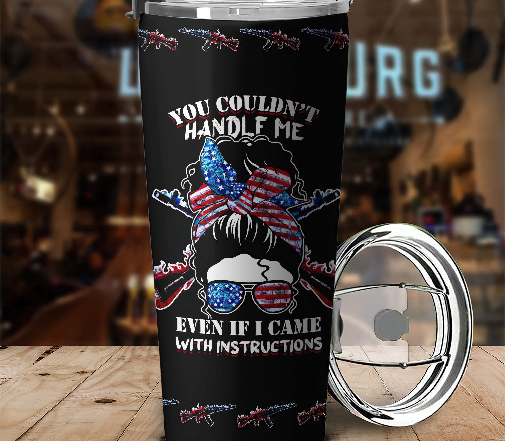 Personalized You Couldn't Handle Me Skull Tumbler Tumbler