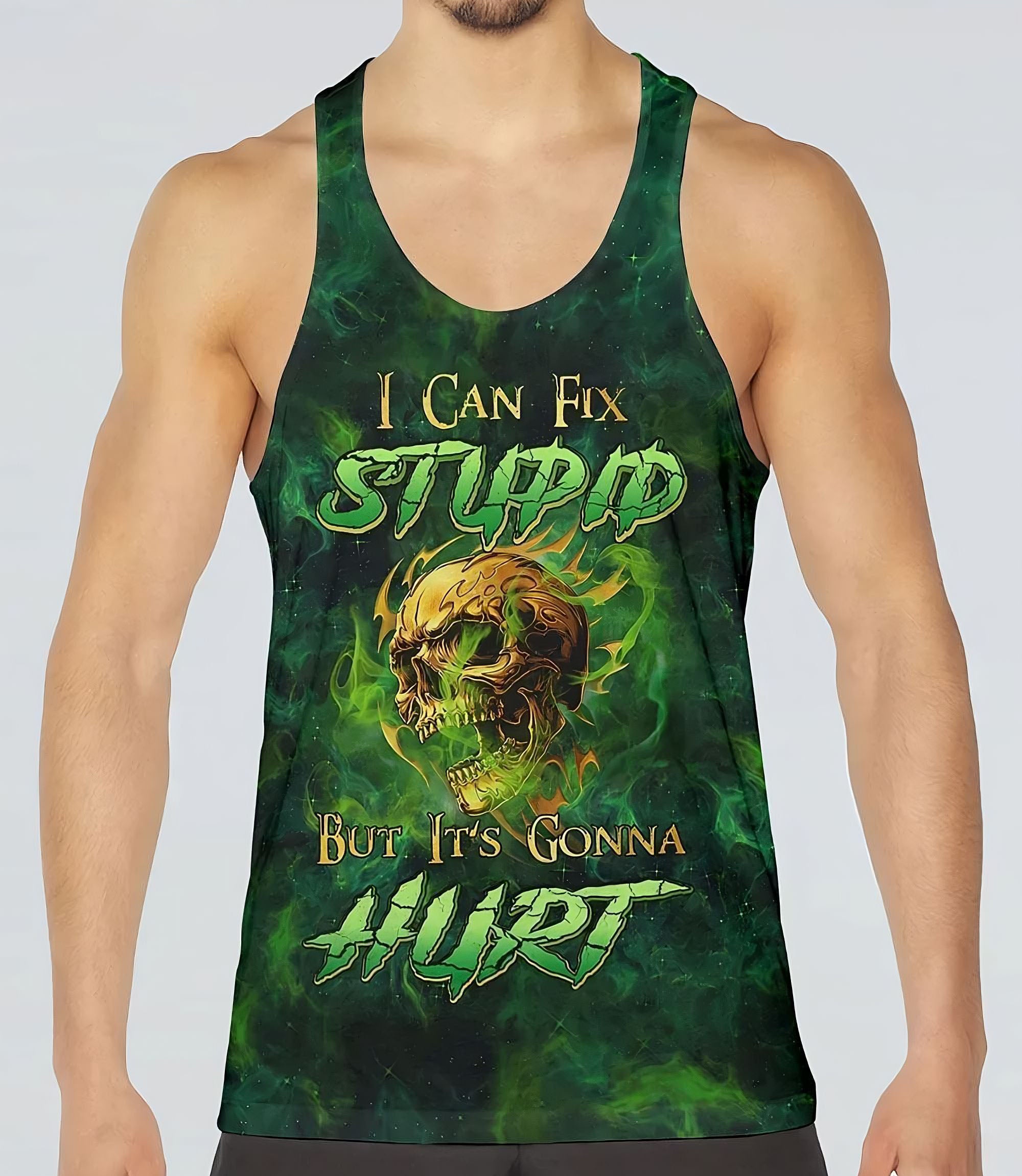 i-can-fix-stupid-creepy-skull-all-over-print-tank-top