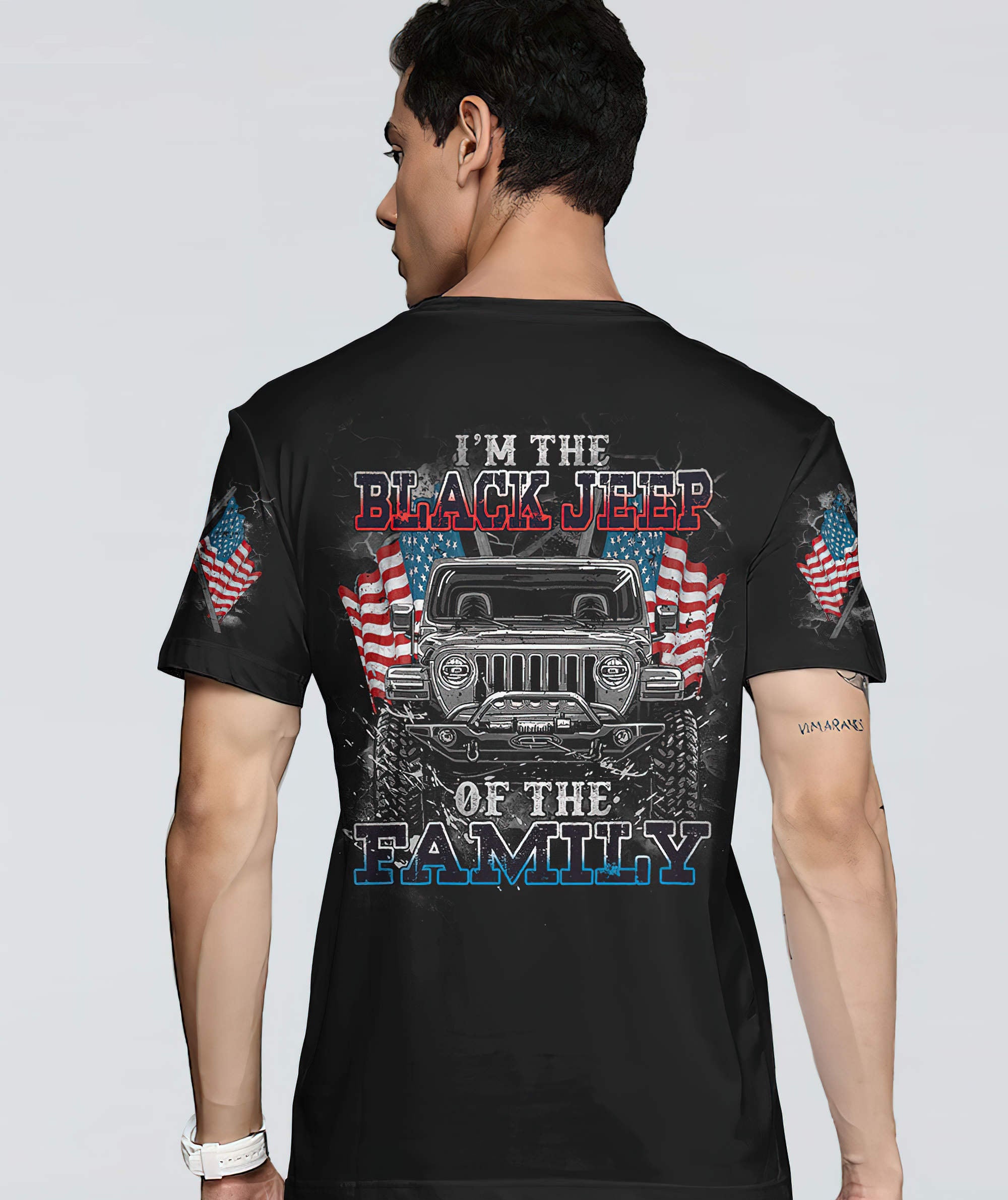 black-jeep-of-the-family-flag-t-shirt