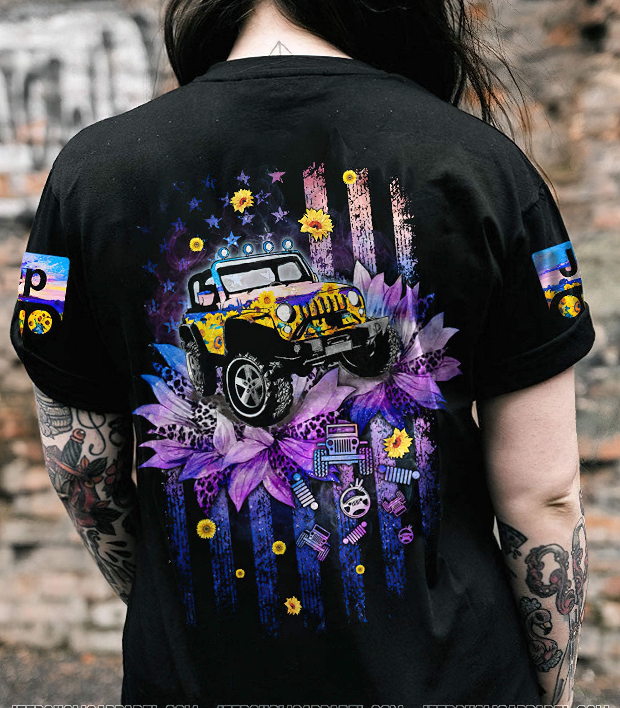 purple-sunflower-jeep-t-shirt