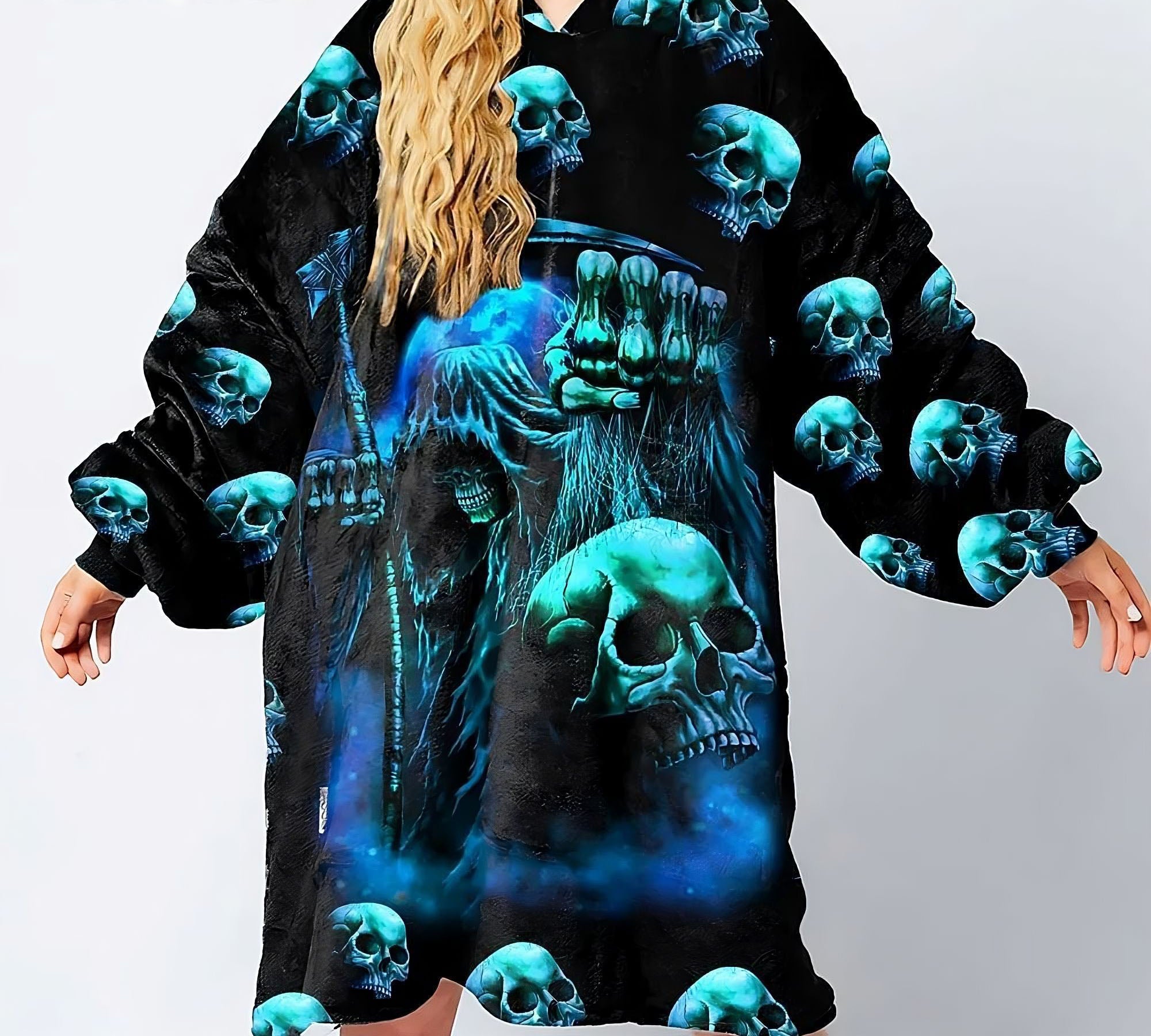 tread-carefully-skull-sherpa-blanket-hoodie-wearable-blanket-hoodie