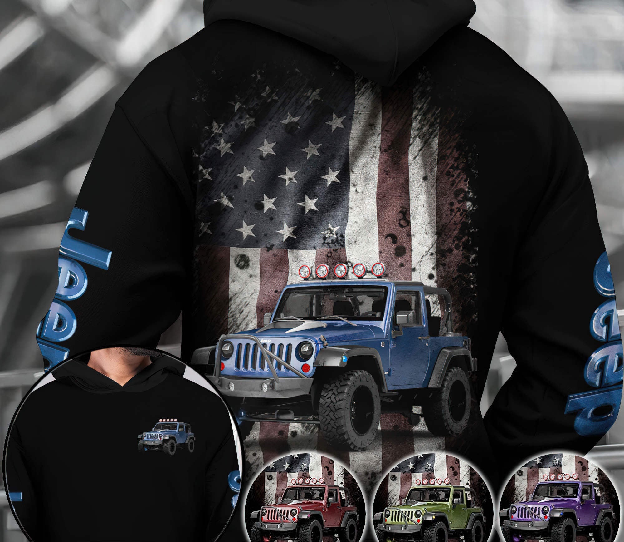 personalized-american-flag-jeep-hoodie