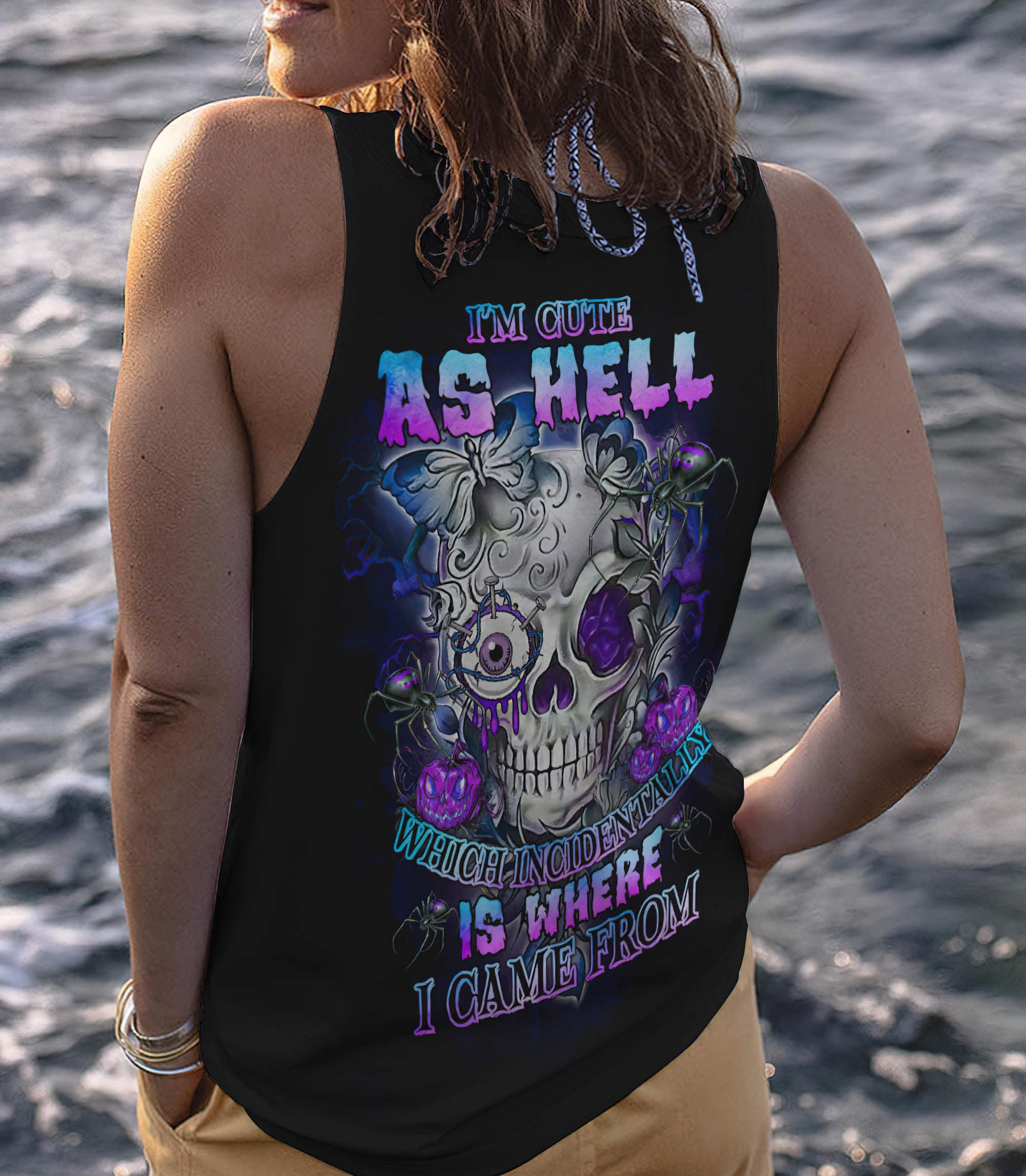 im-cute-as-hell-skull-rose-all-over-print-tank-top