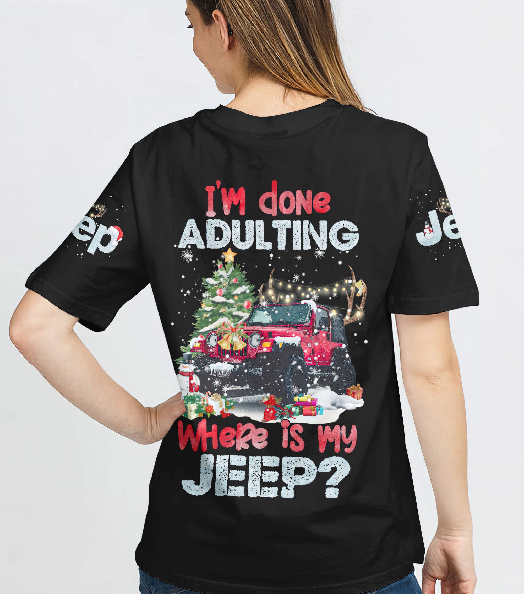 im-done-adulting-jeep-christmas-t-shirt