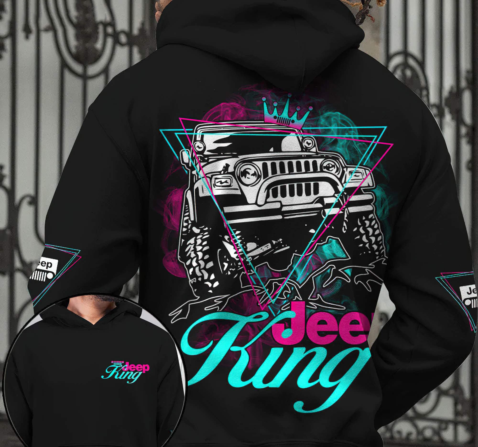 jeep-king-queen-couple-triangle-all-over-print-hoodie