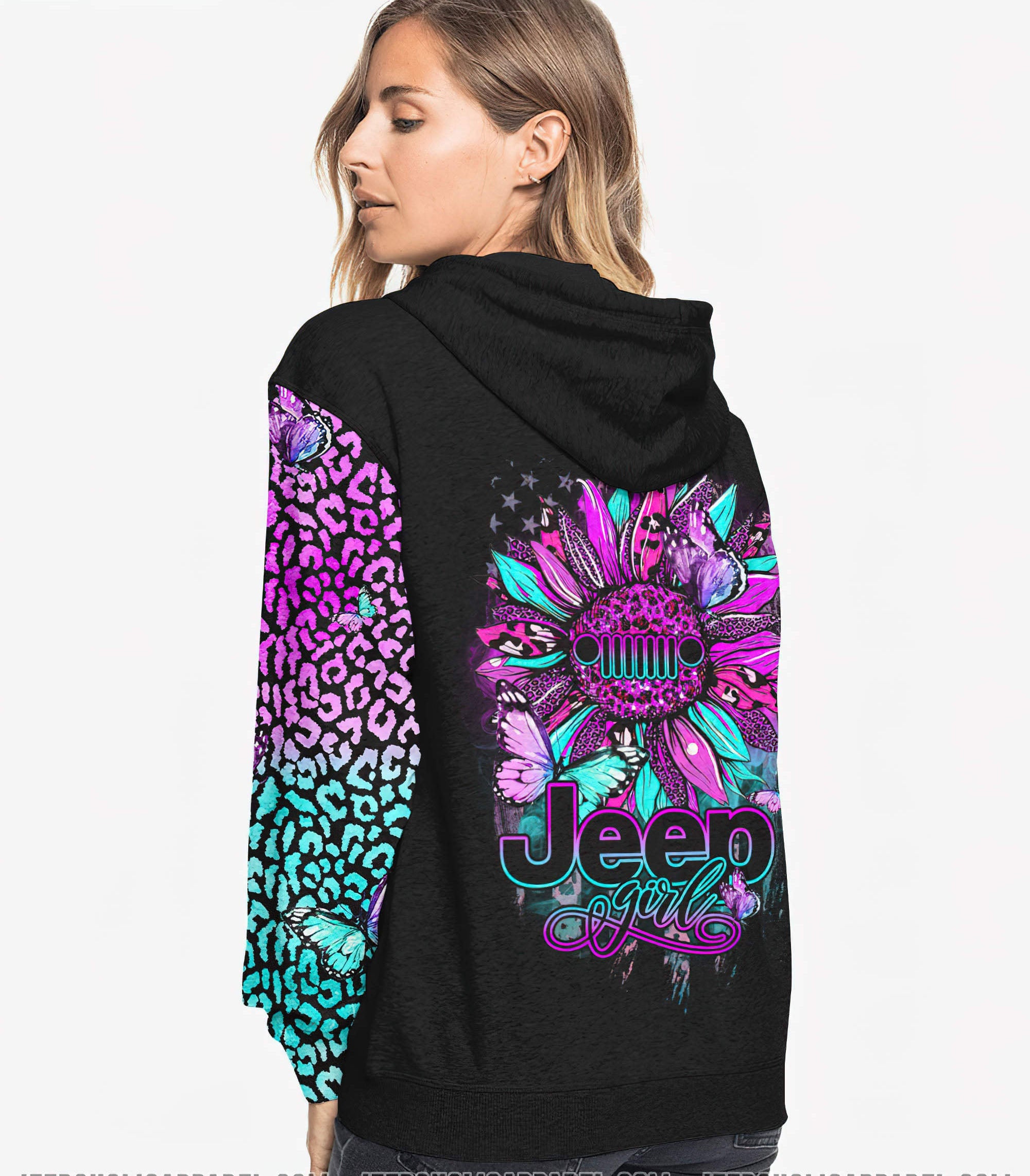 leopard-sunflower-jeep-girl-3-hoodie