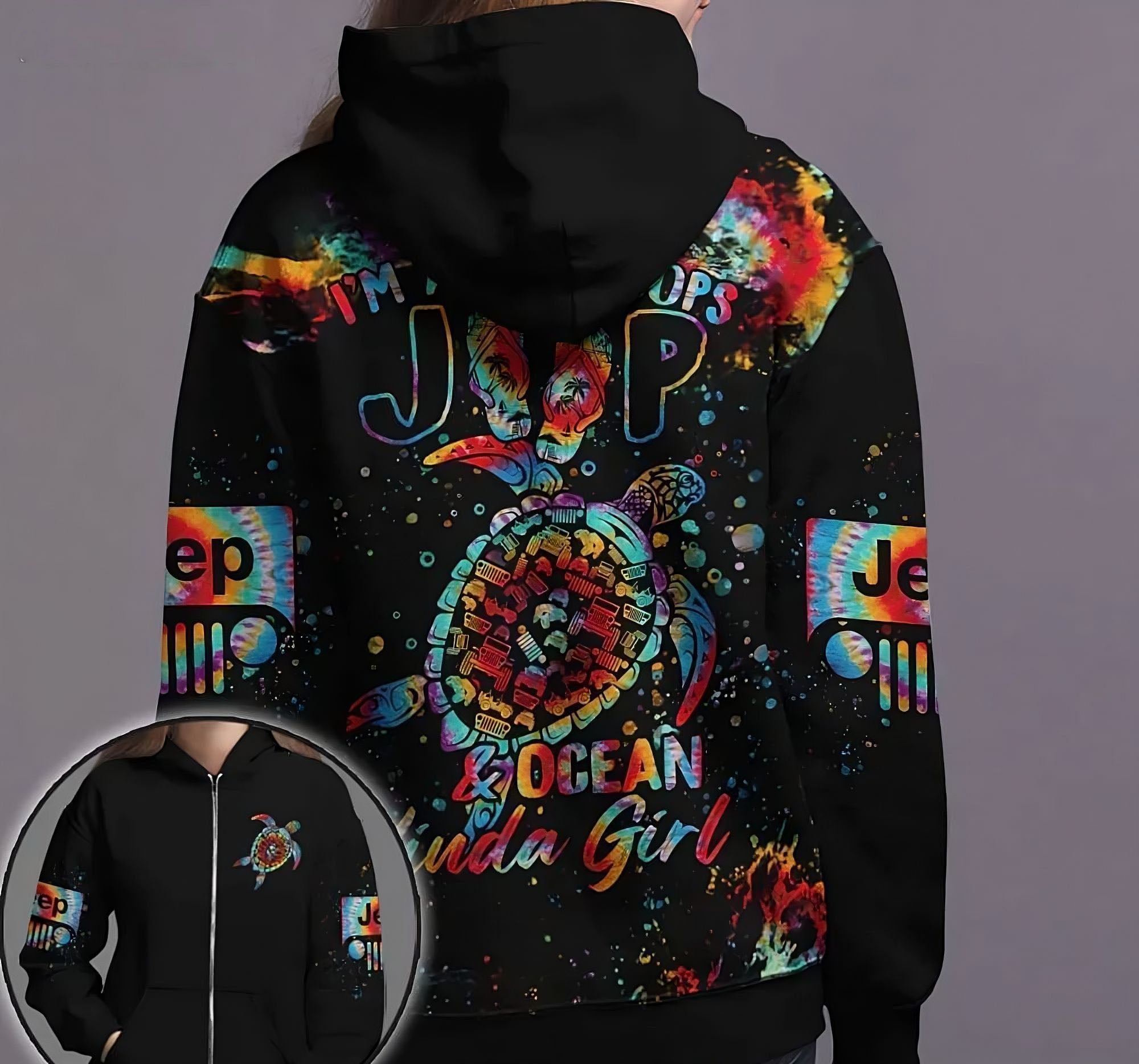 im-a-flip-flops-jeep-and-ocean-kinda-girl-turtle-all-over-print-hoodie