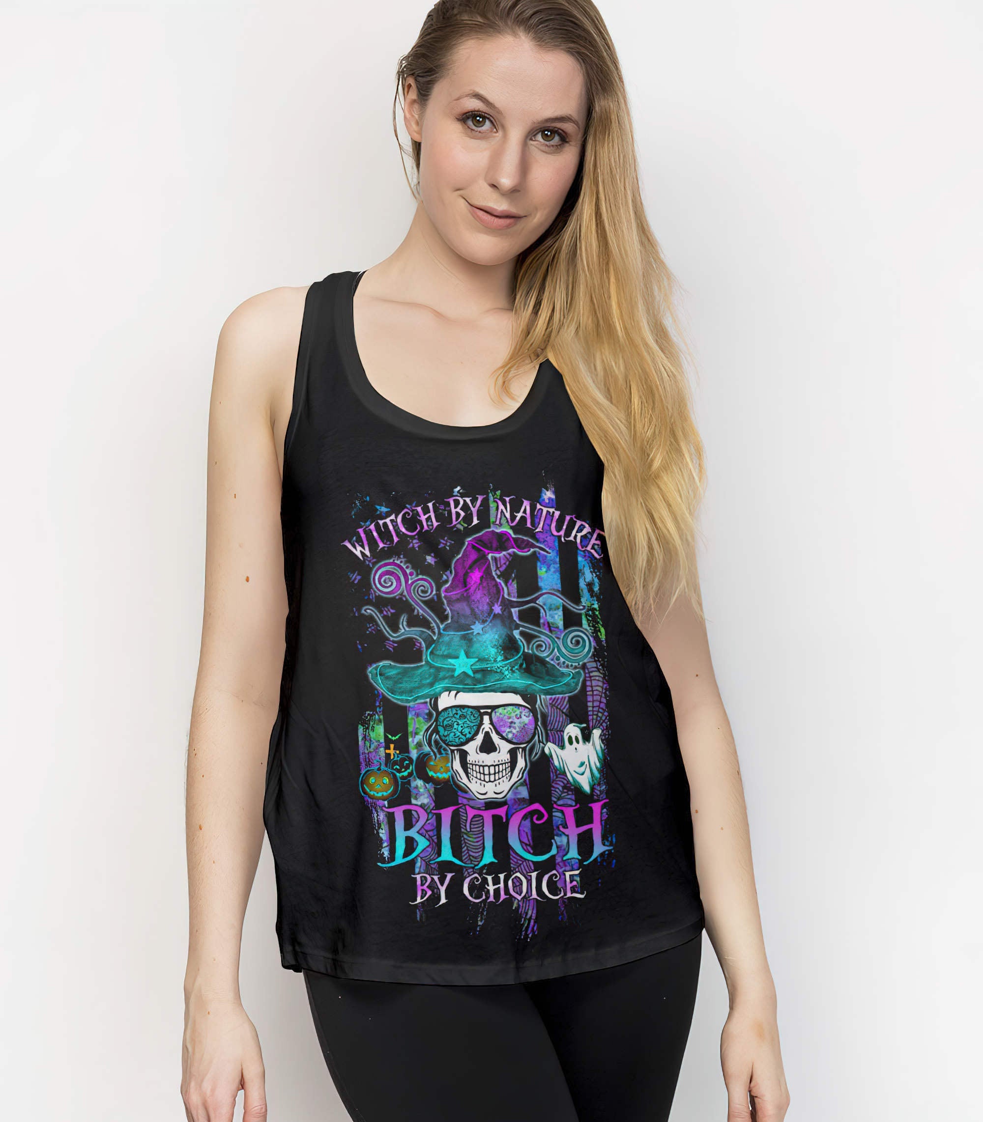 witch-by-nature-messy-bun-skull-all-over-print-tank-top