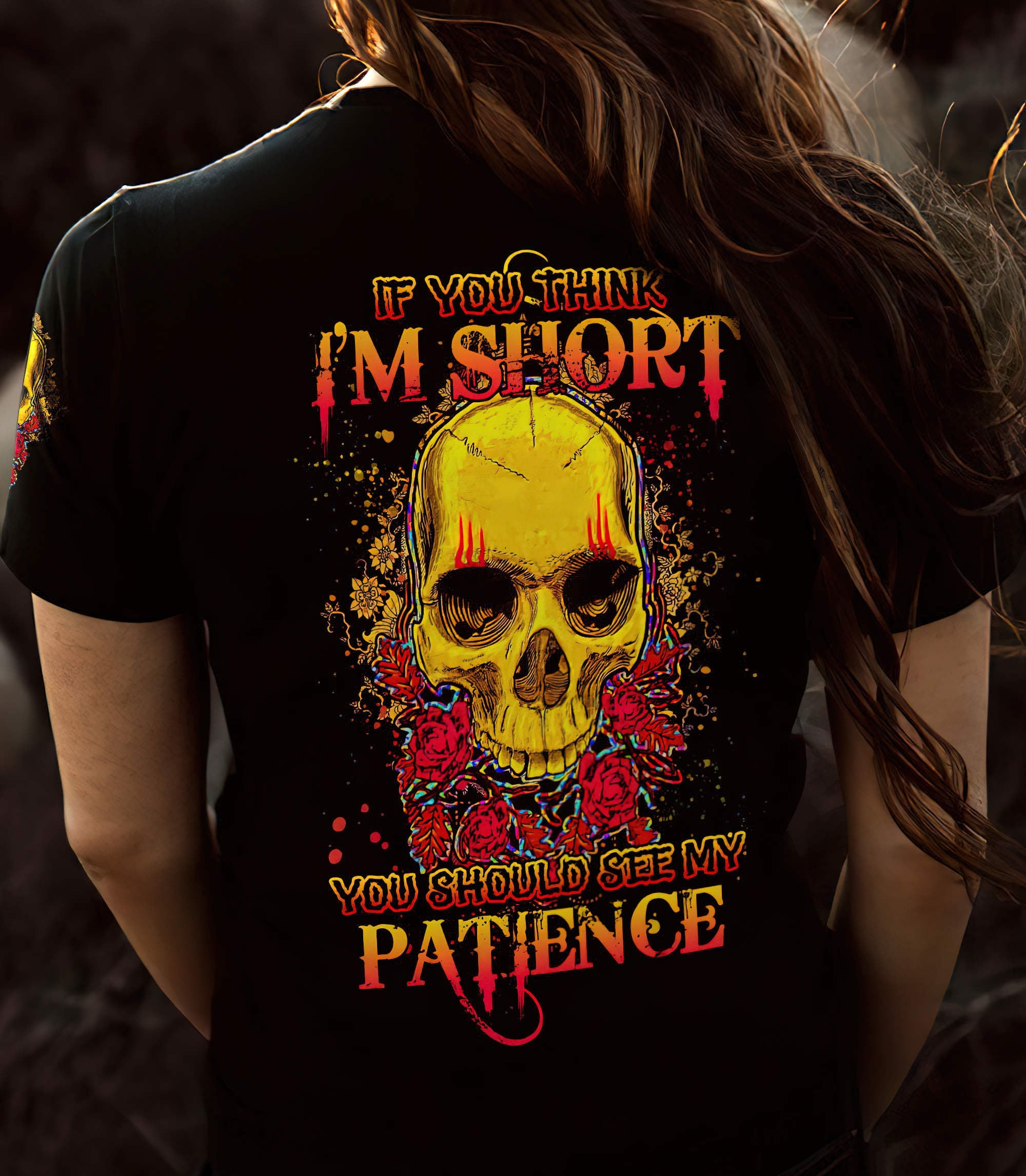 if-you-think-im-short-skull-rose-all-over-print-women-v-neck-t-shirt