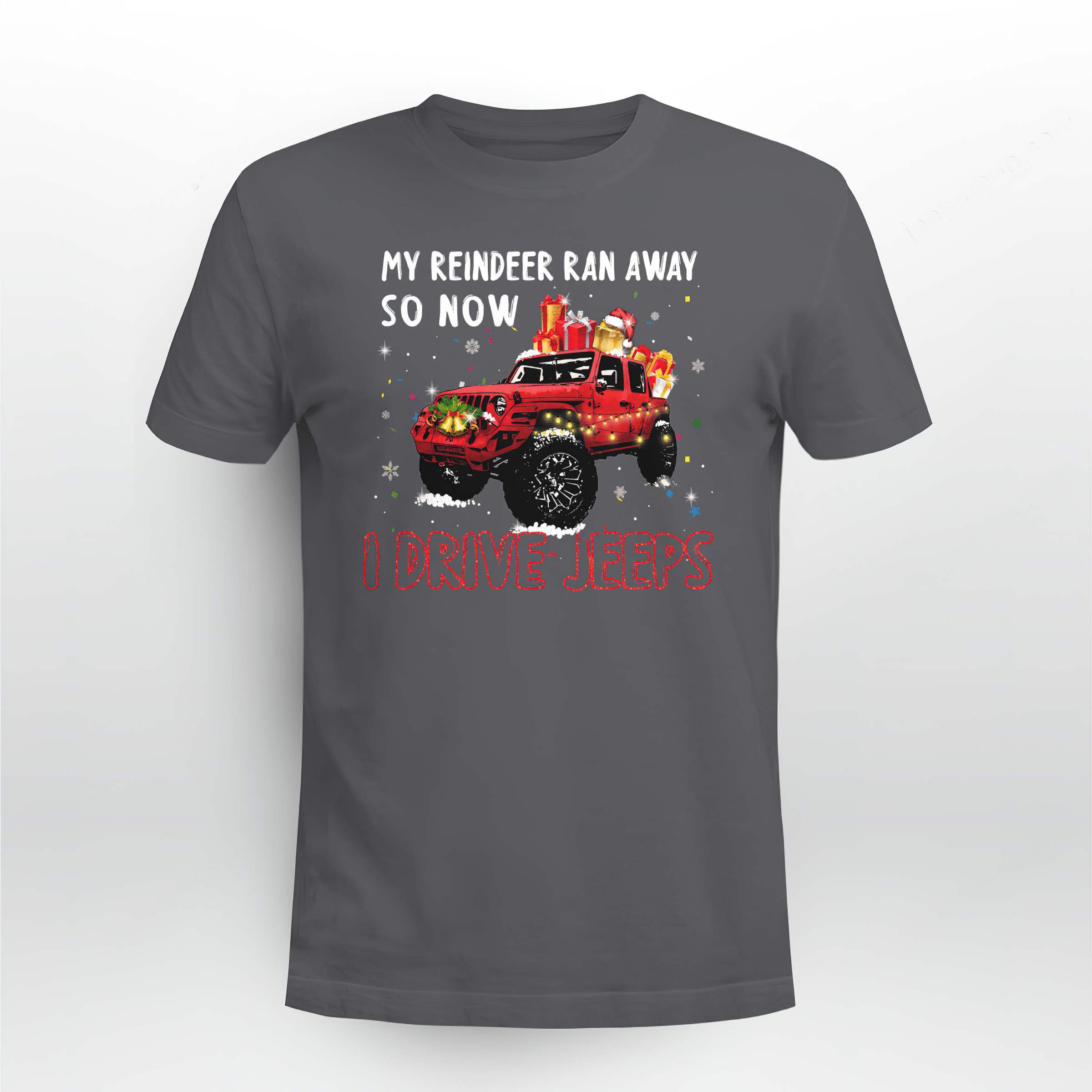 run-away-jeep-christmas-t-shirt