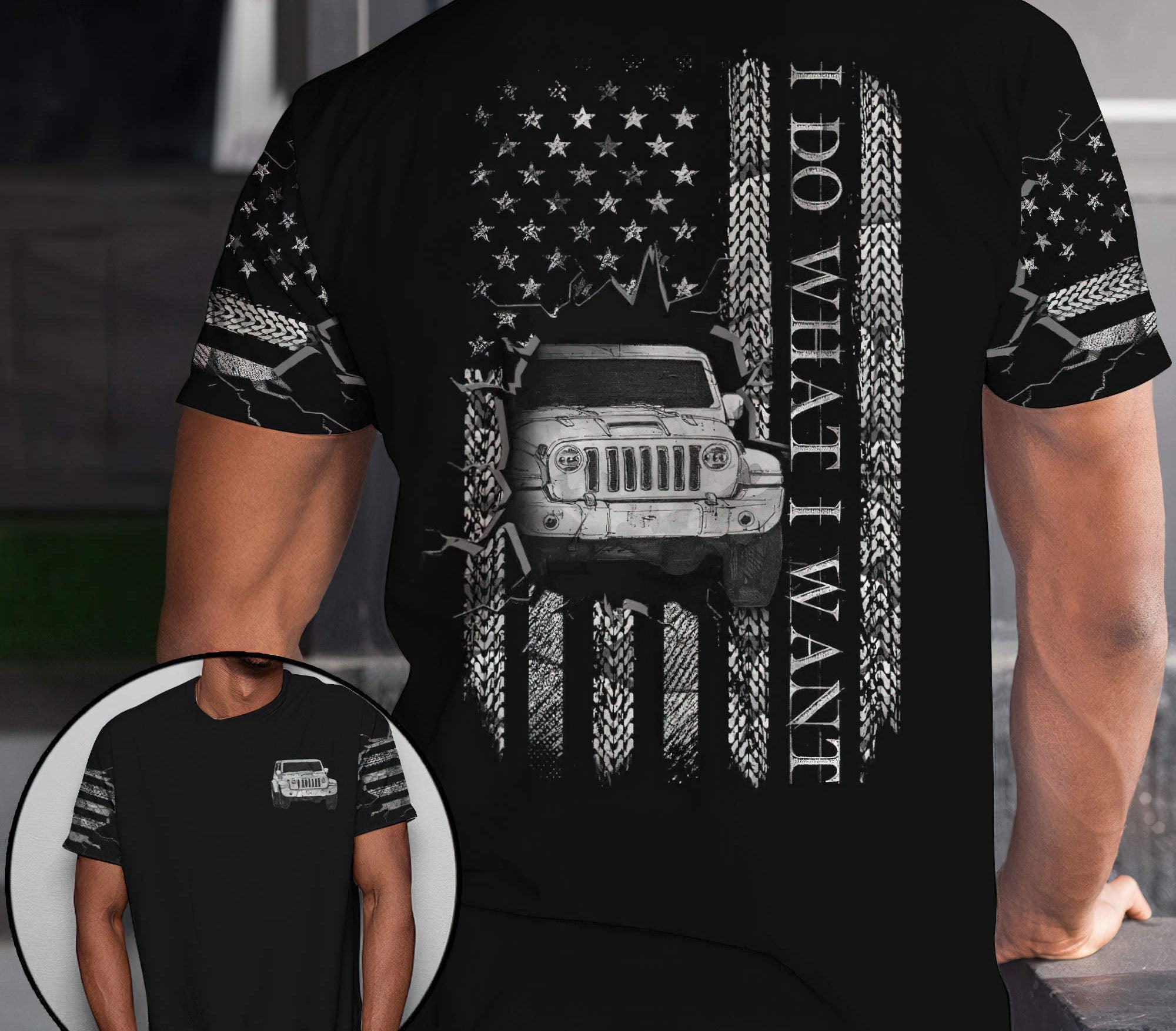 jeep-flag-i-do-what-i-want-bw-t-shirt