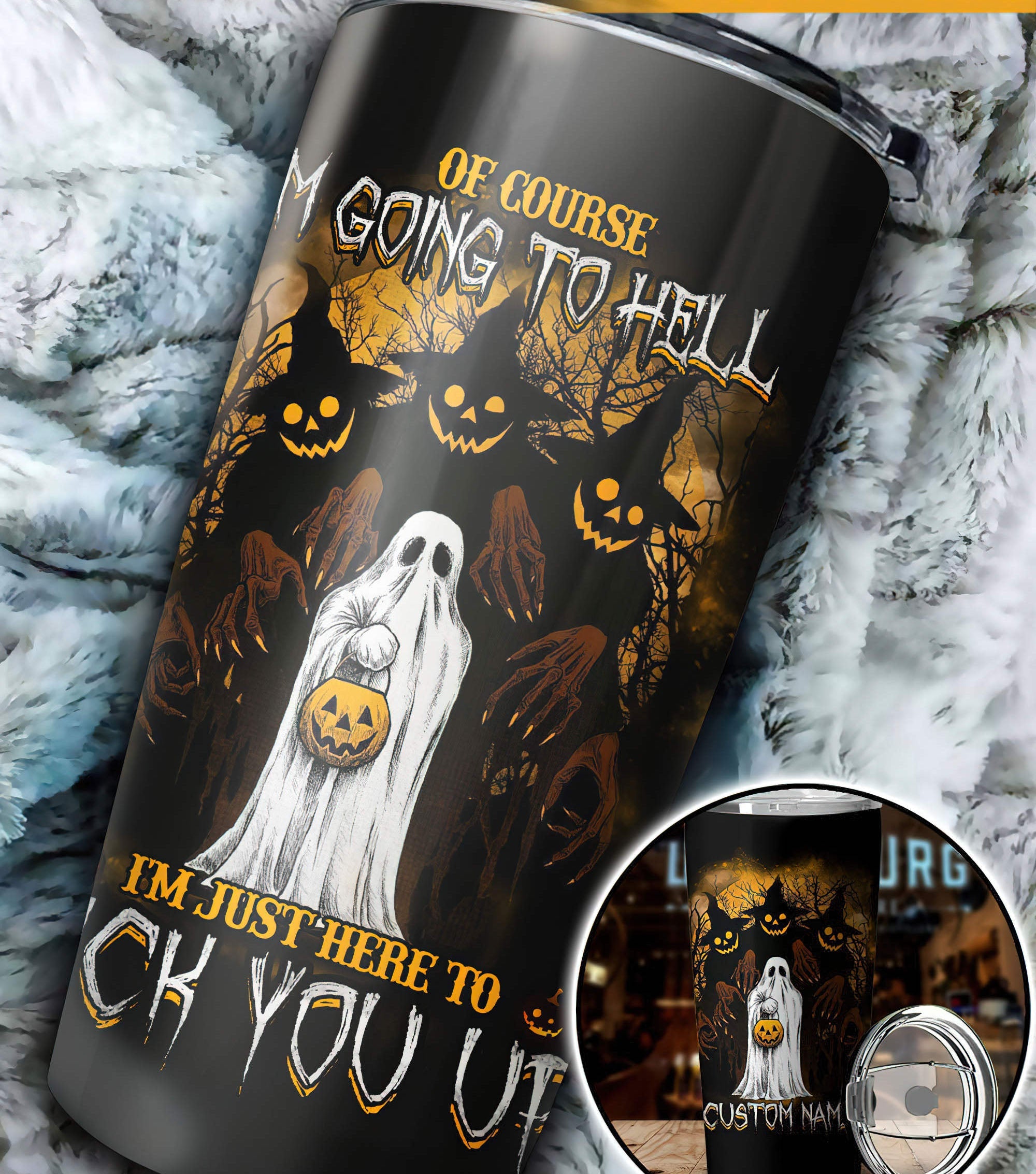 Personalized Of Course I'm Going To Hell Skull Tumbler Tumbler