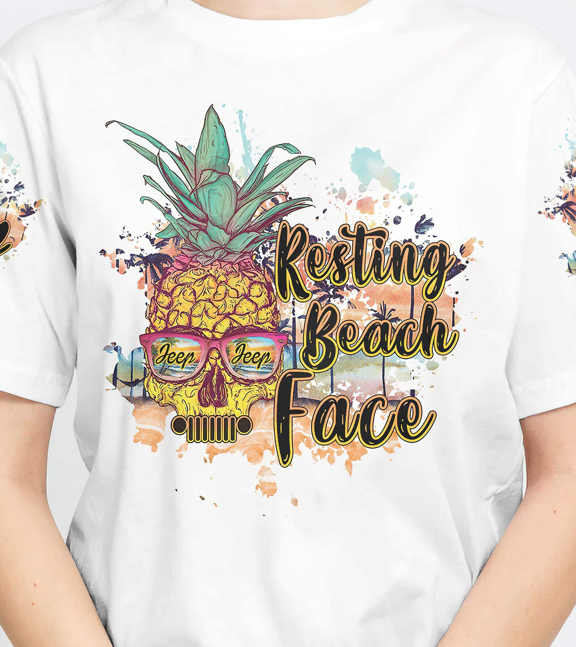 resting-beach-face-jeep-pineapple-all-over-print-t-shirt