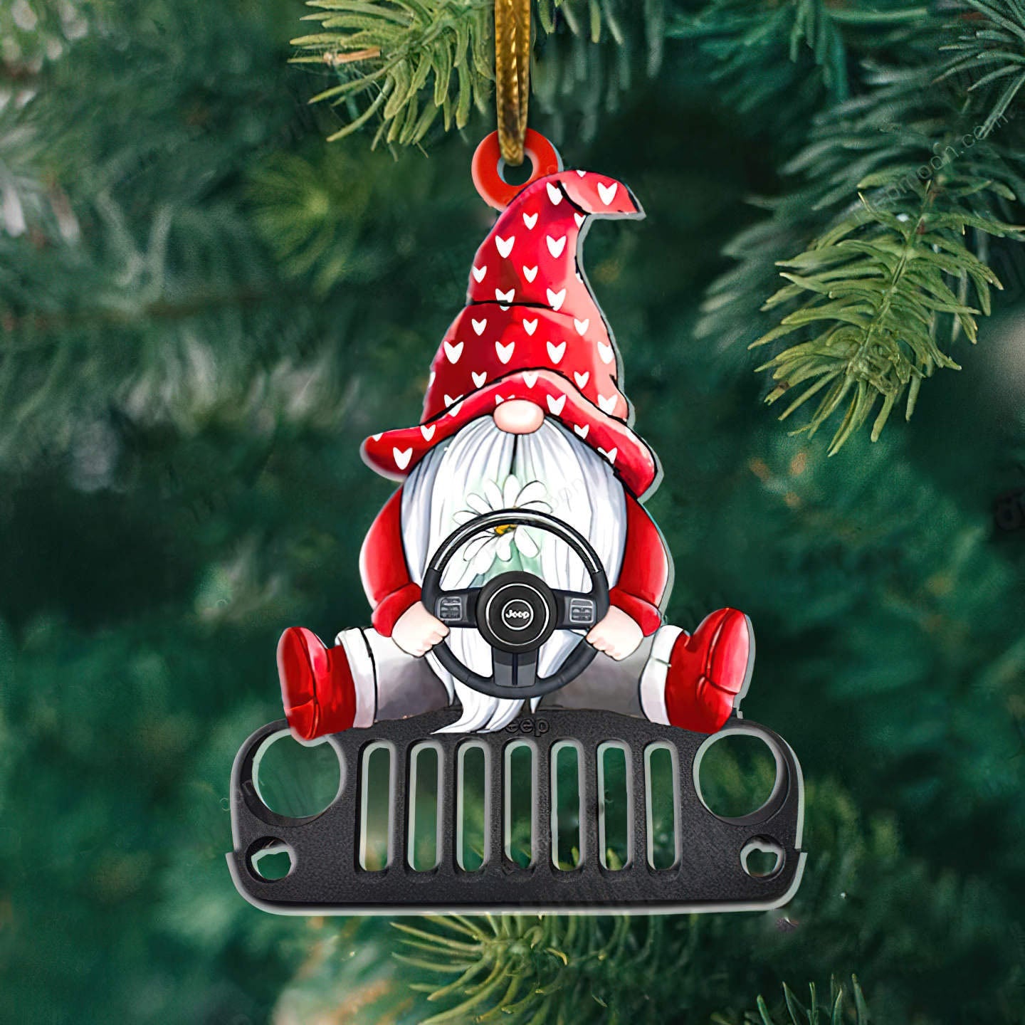 gnome-jeep-grill-jeep-christmas-ornaments