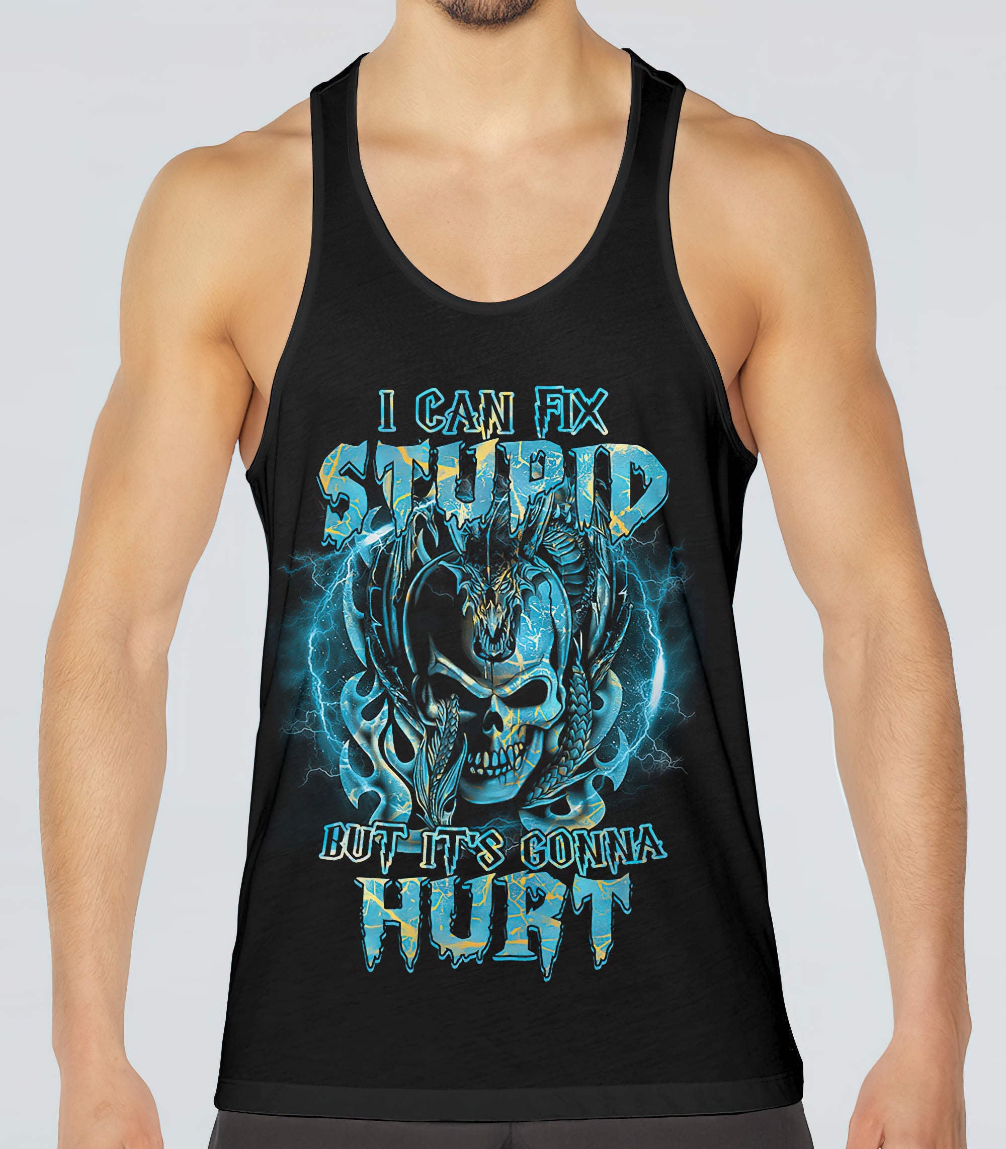 i-can-fix-stupid-dragon-skull-all-over-print-tank-top