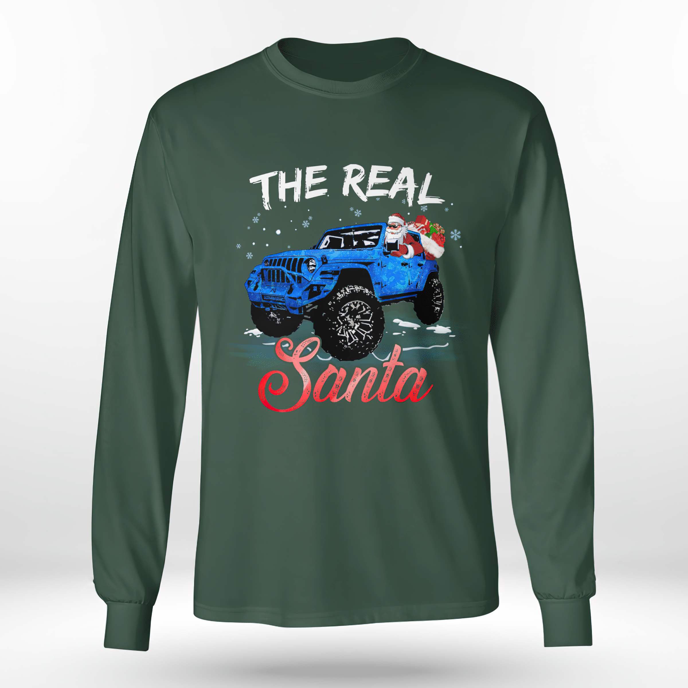 real-santa-jeep-christmas-sweatshirt