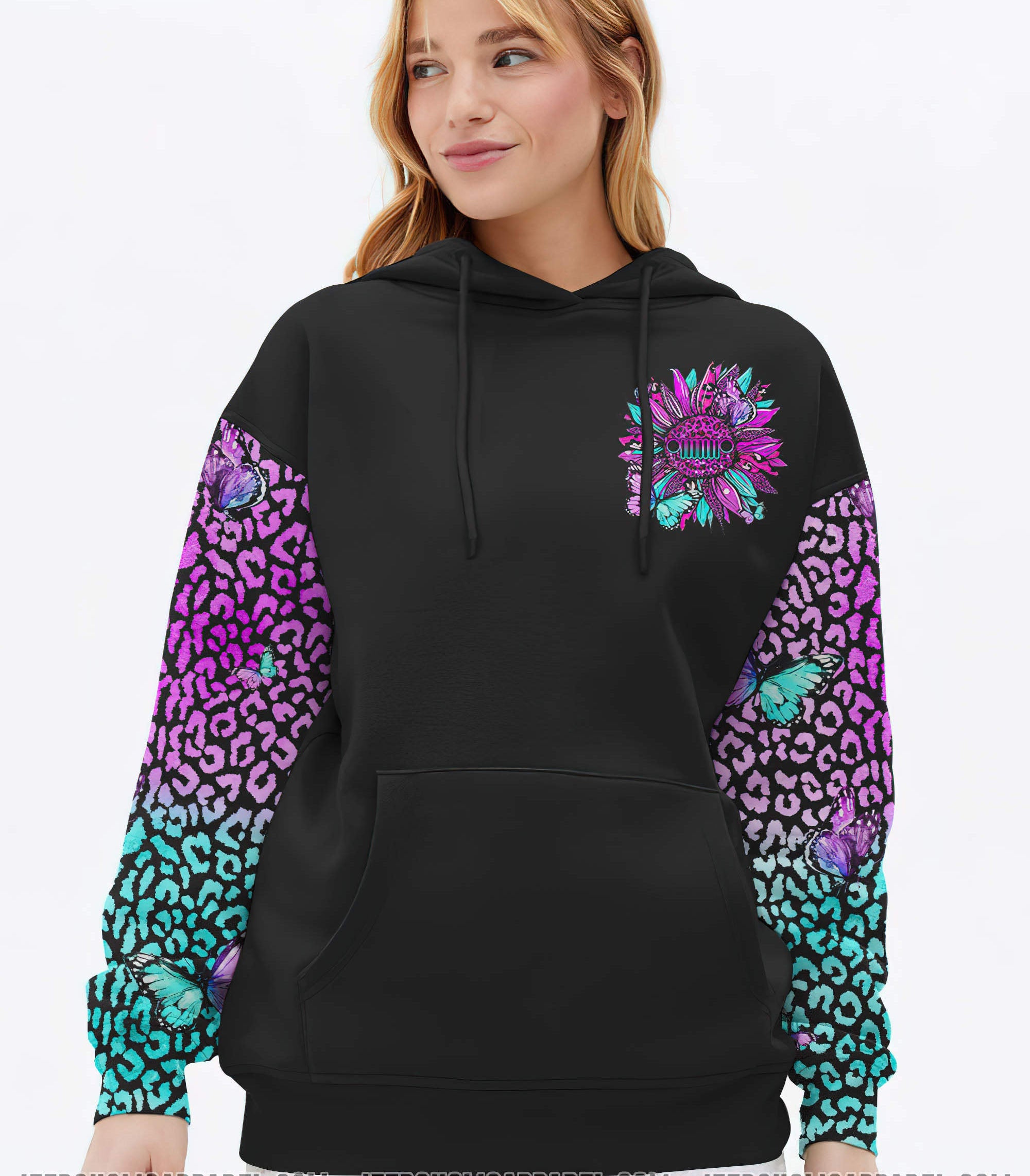 leopard-sunflower-jeep-girl-3-hoodie