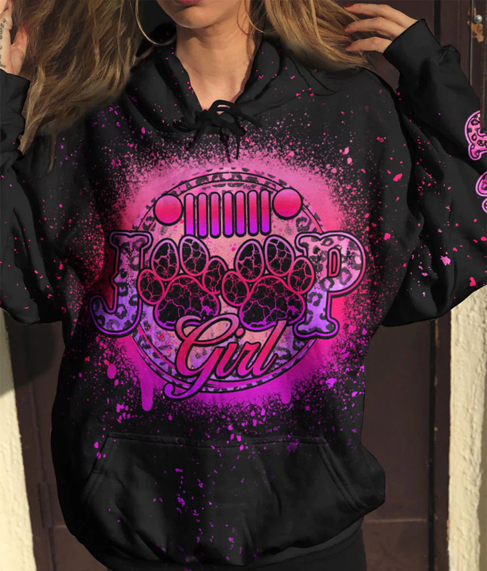 jeep-girl-dog-leopard-bleached-pink-hoodie