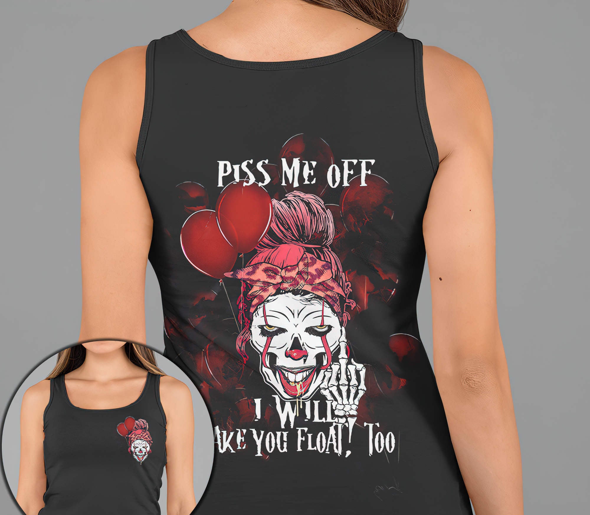 Piss Me Off I Will Skull All Over Print 1 Tank Top