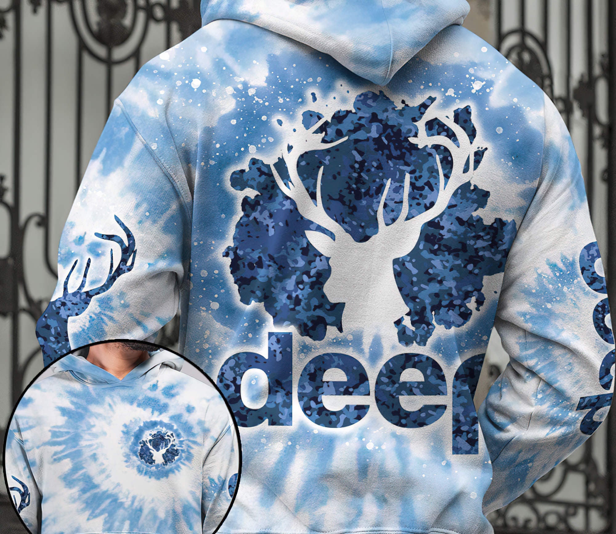 jeep-deer-tie-dye-blue-hoodie