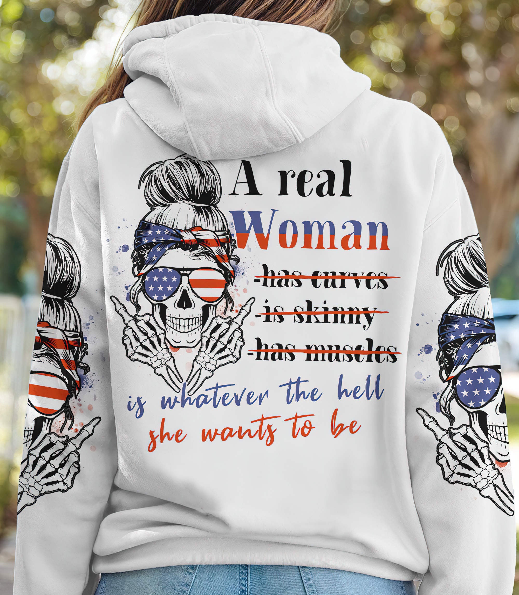 a-real-women-skull-messy-bun-all-over-print-hoodie