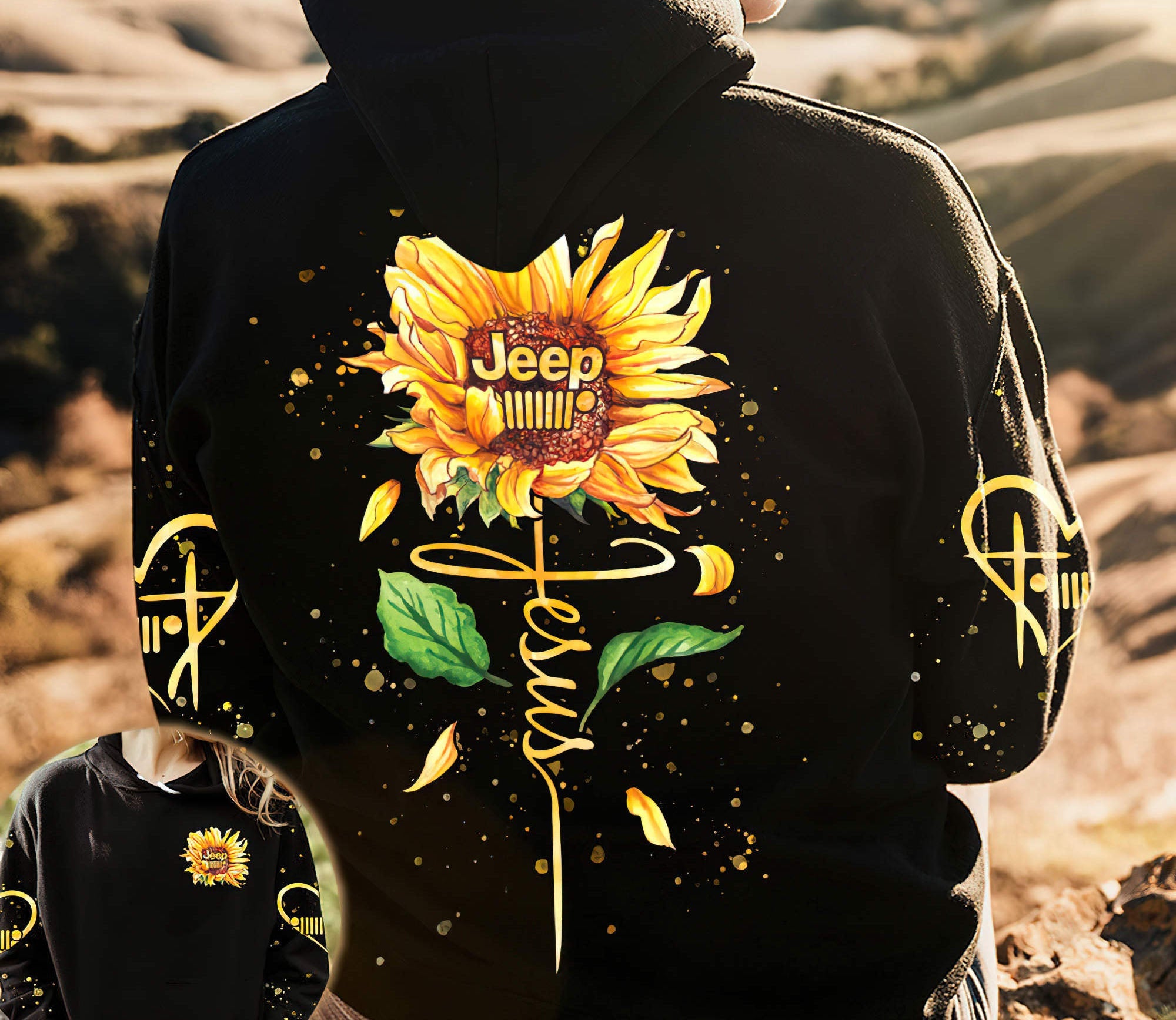 jeep-jesus-sunflower-hoodie