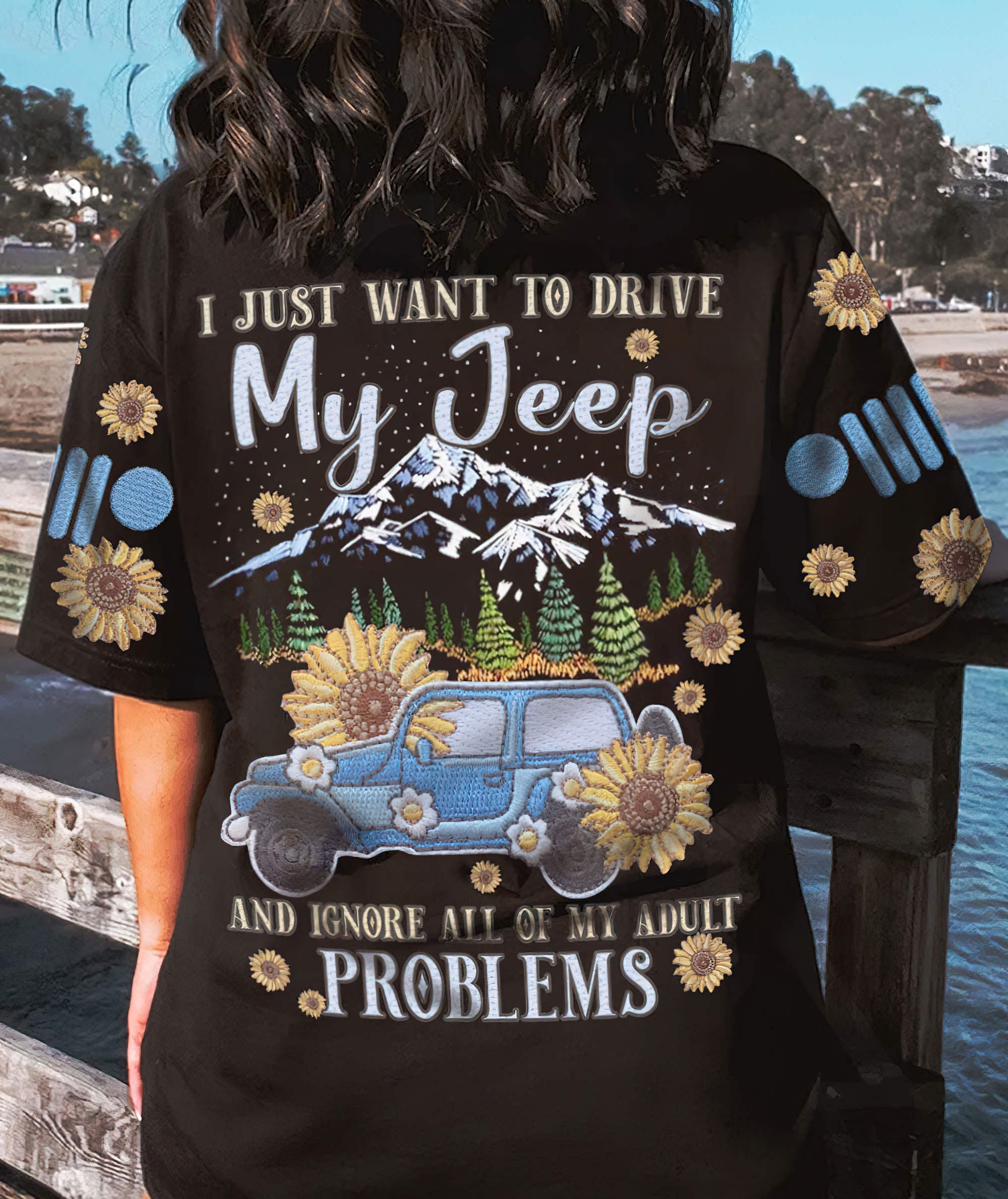 i-just-want-to-drive-jeep-sunflower-t-shirt