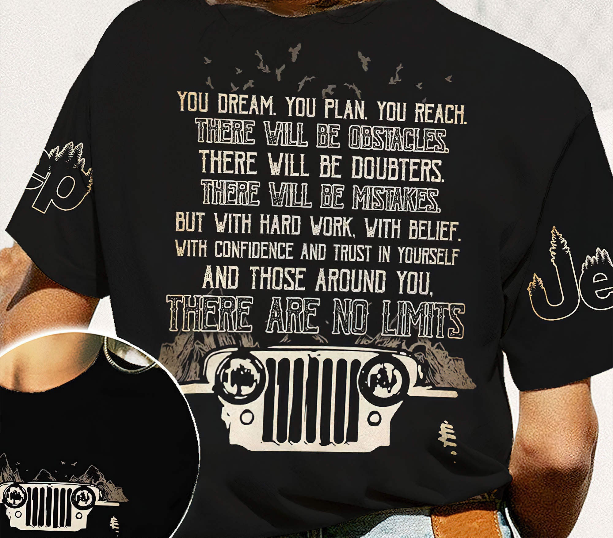 jeep-there-are-no-limits-t-shirt