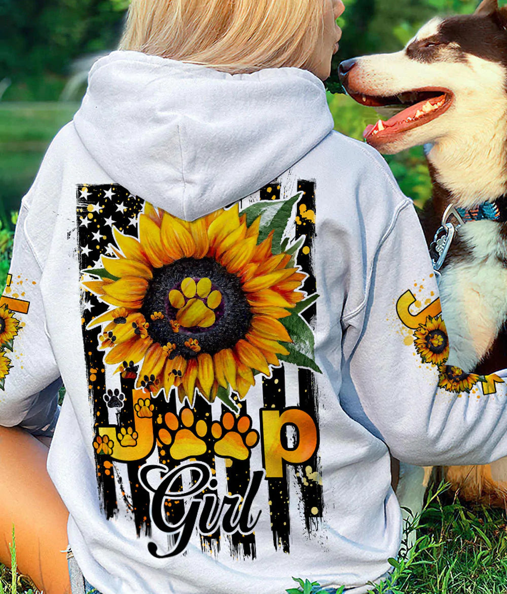 jeep-girl-sunflower-dog-paw-hoodie