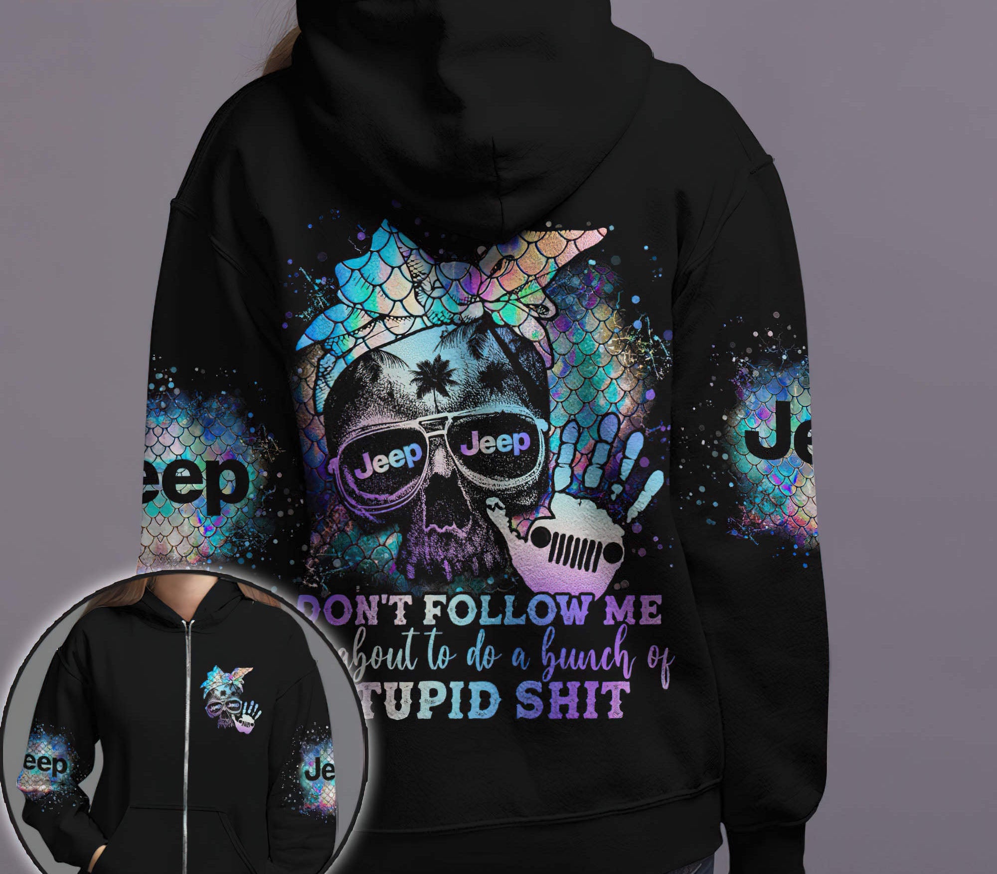 dont-follow-me-mermaid-skull-jeep-hoodie