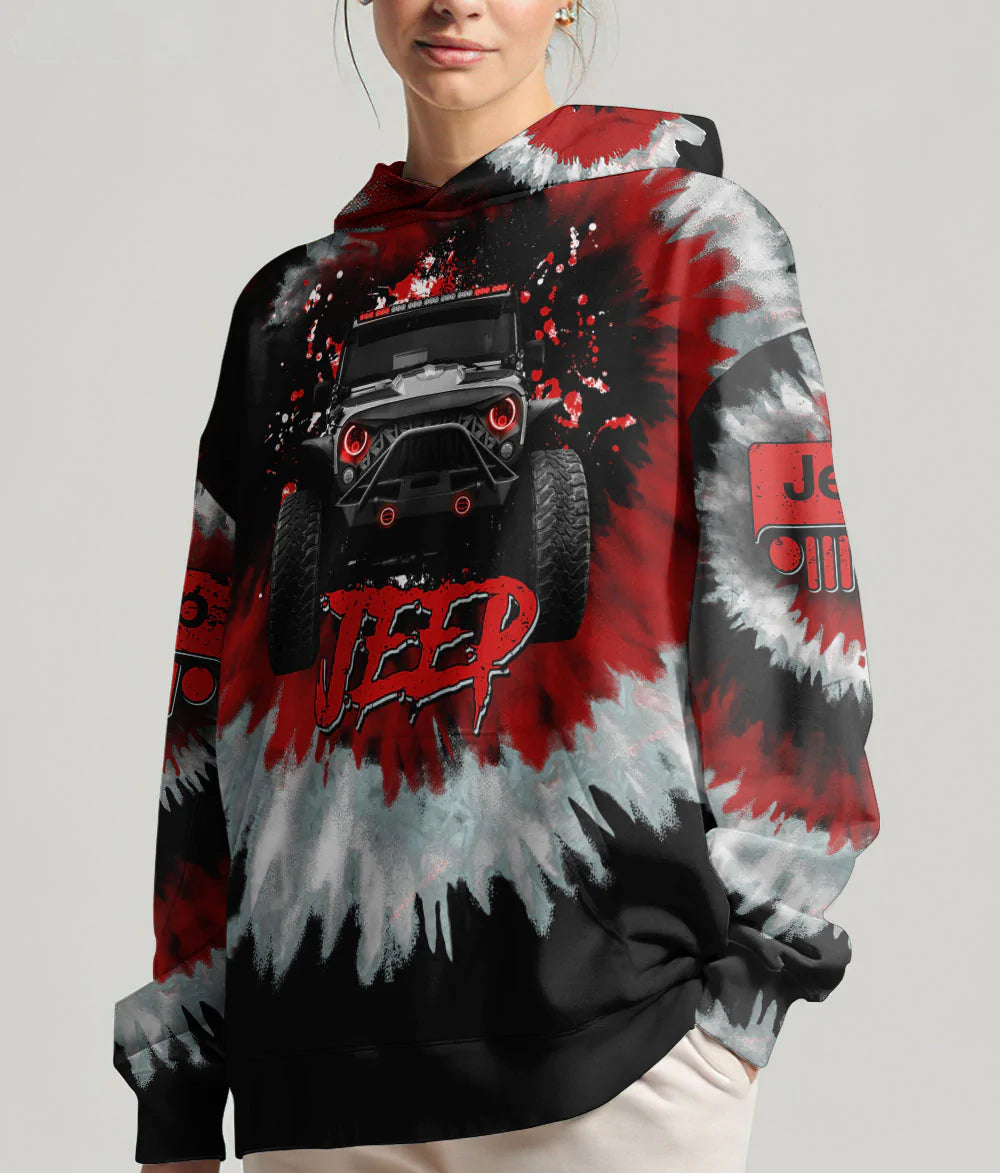 jeep-girl-i-am-who-i-am-red-black-tie-dye-hoodie