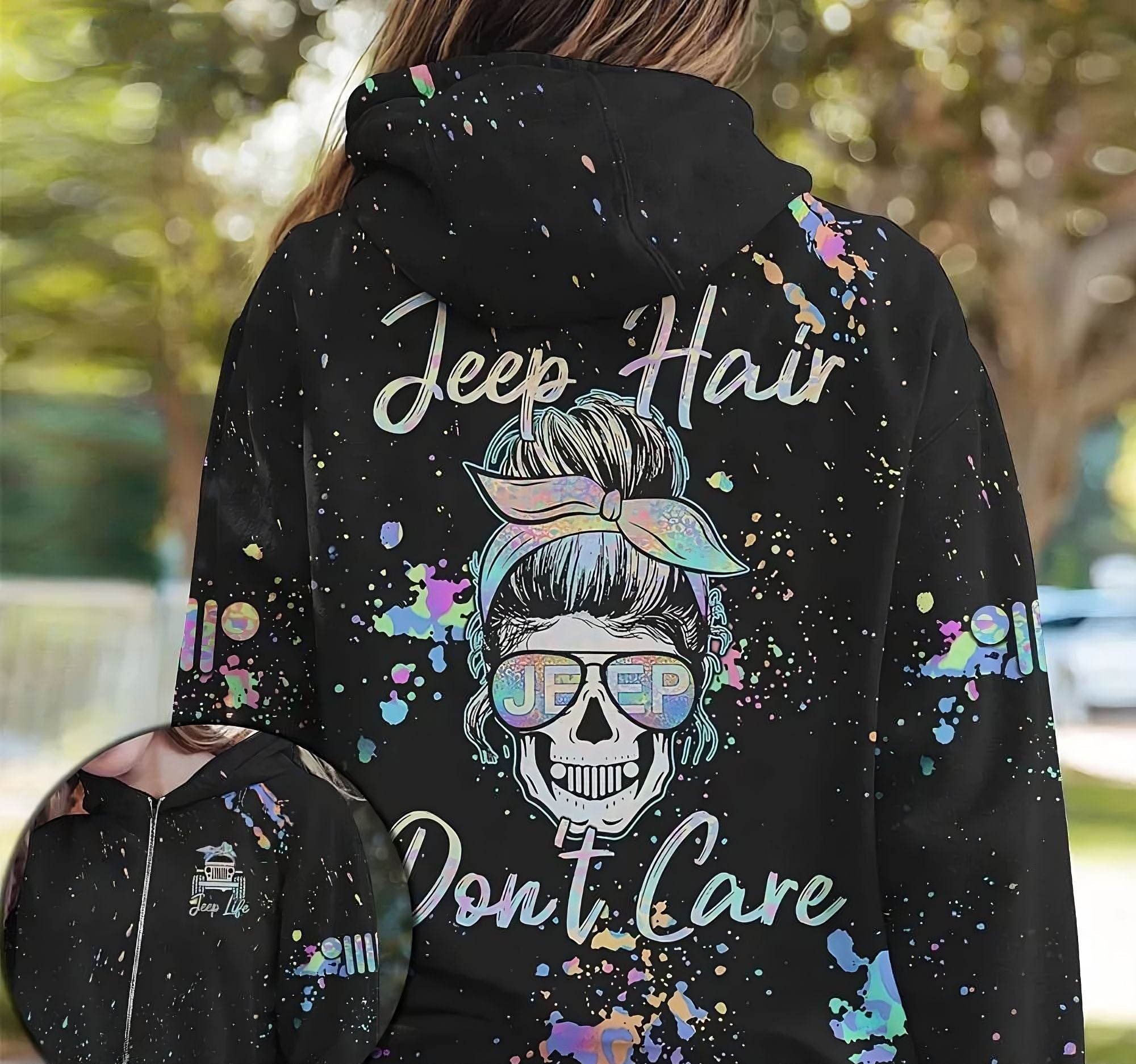 jeep-hair-dont-care-holo-messy-bun-jeep-girl-all-over-print-hoodie