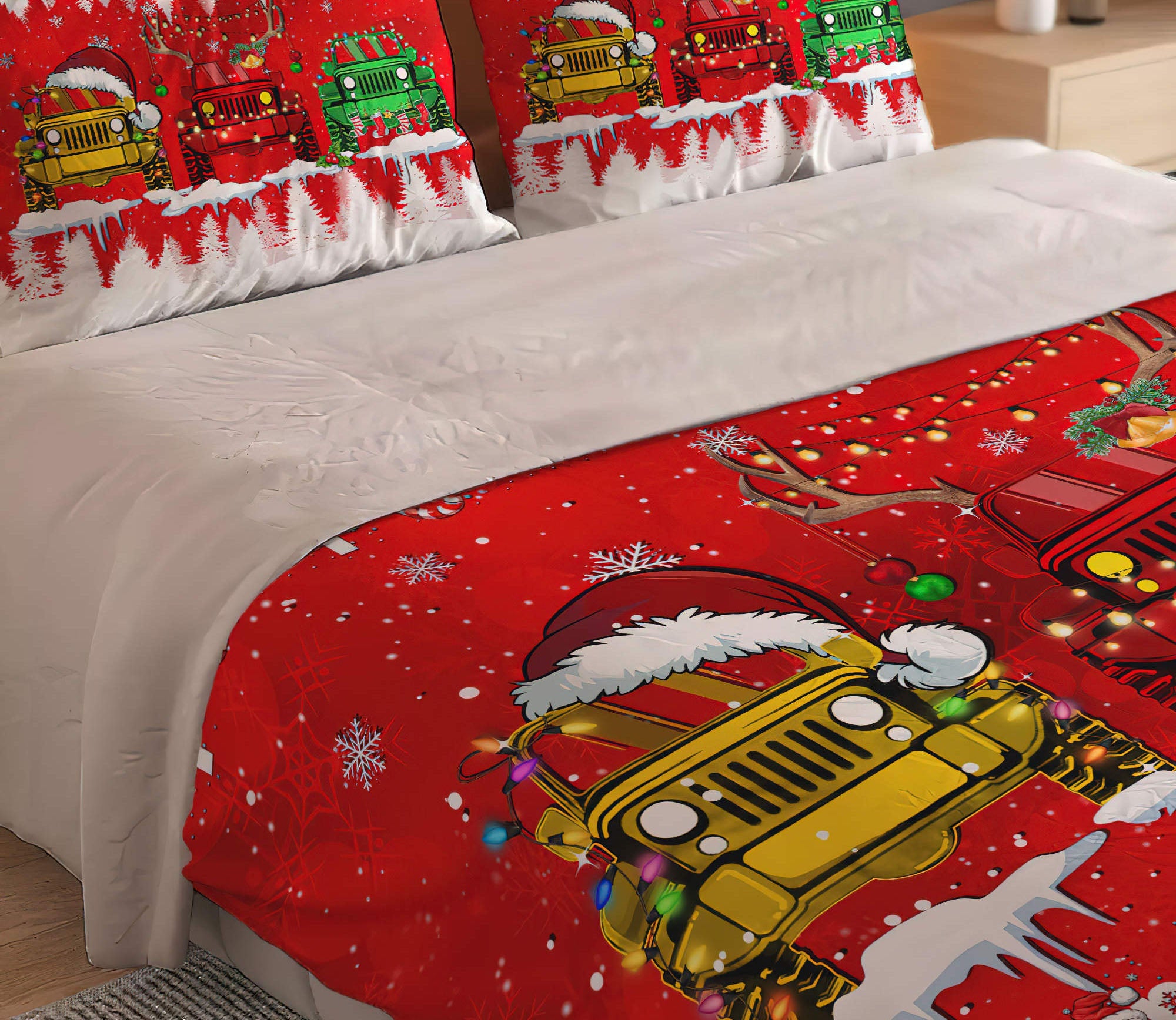 3-jeeps-christmas-bedding-set