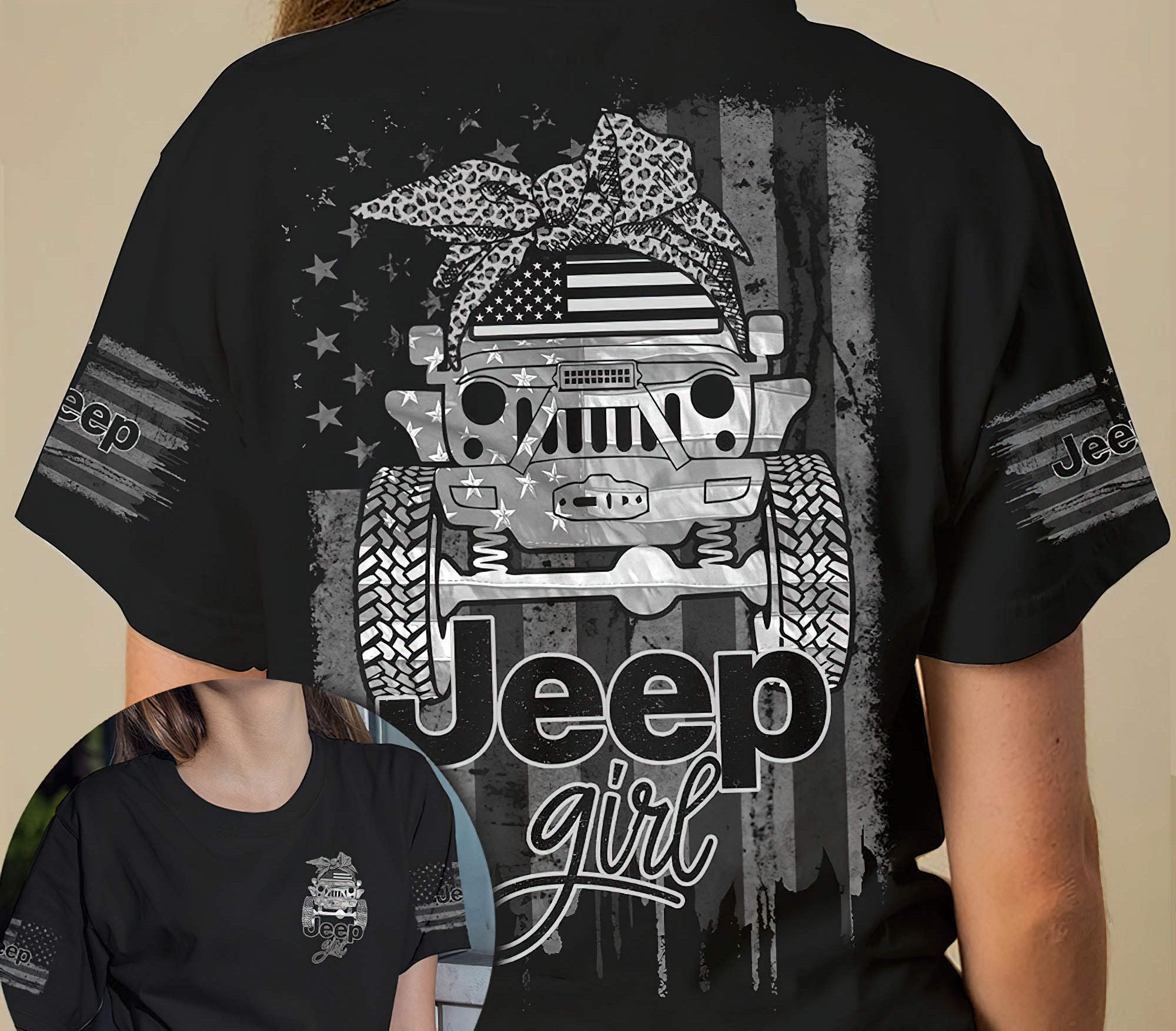 jeep-girl-leopard-bw-flag-t-shirt