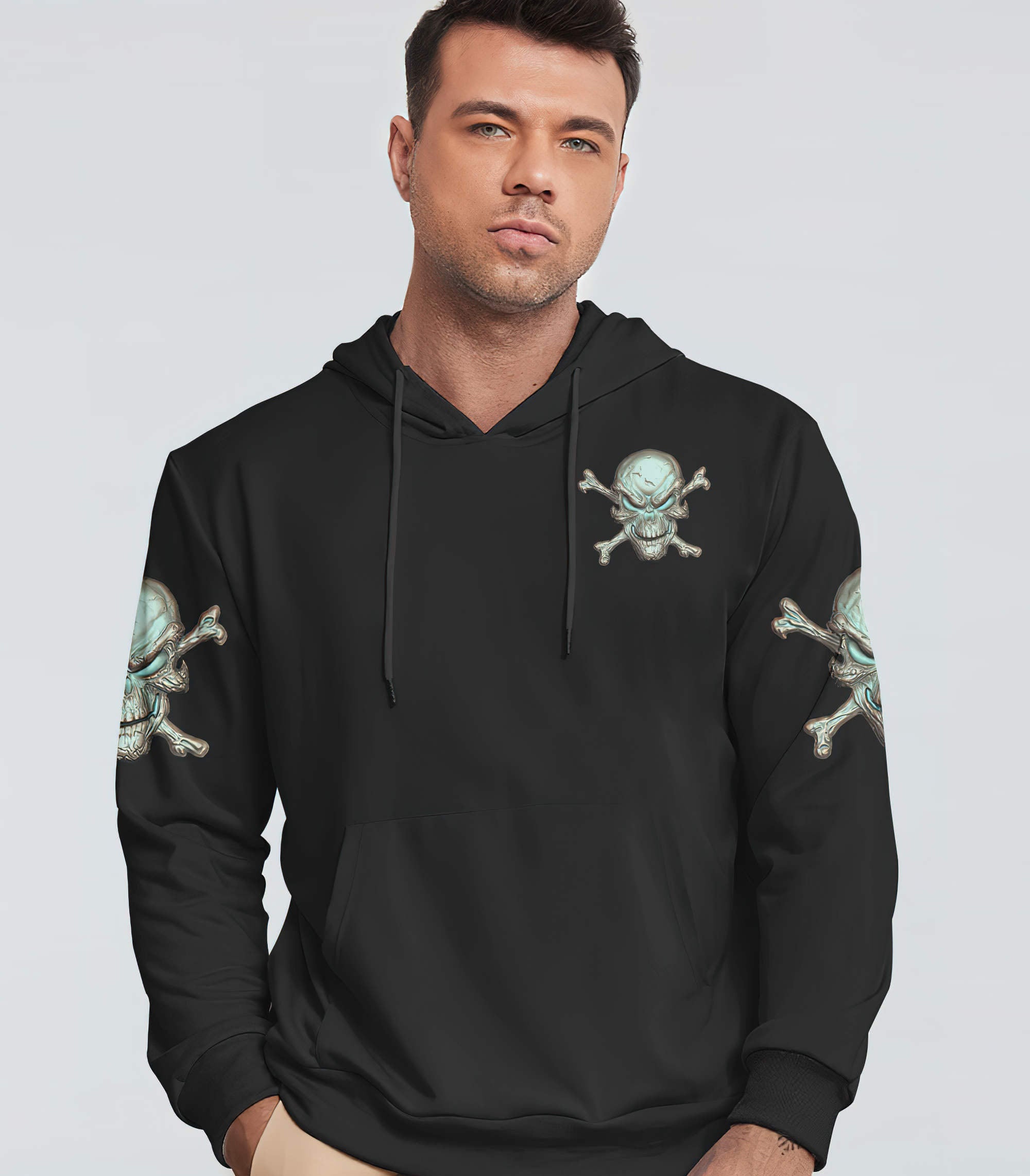 I Can Fix Stupid Metal Skull Bones All Over Print Hoodie