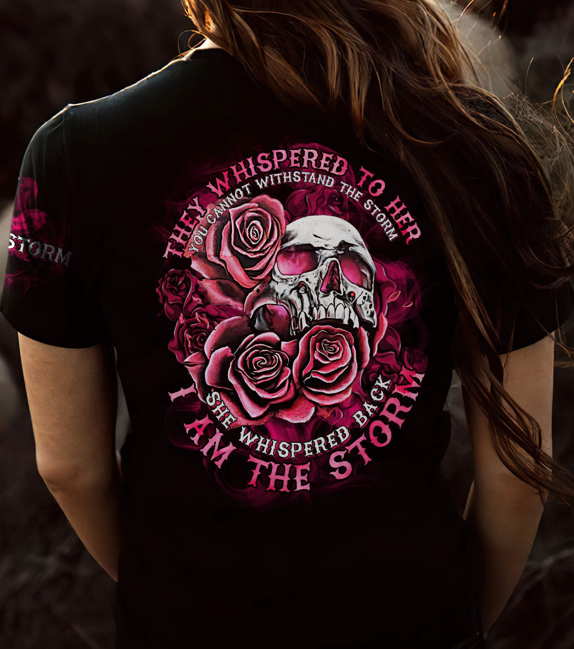 rose-skull-i-am-the-storm-all-over-print-women-v-neck-t-shirt