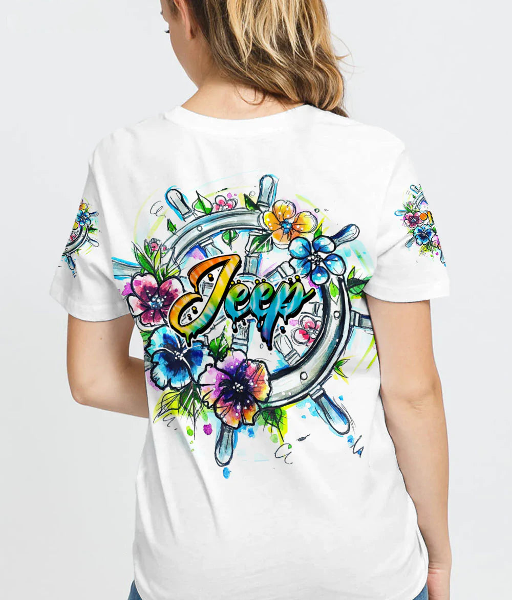 jeep-ship-wheel-flower-t-shirt