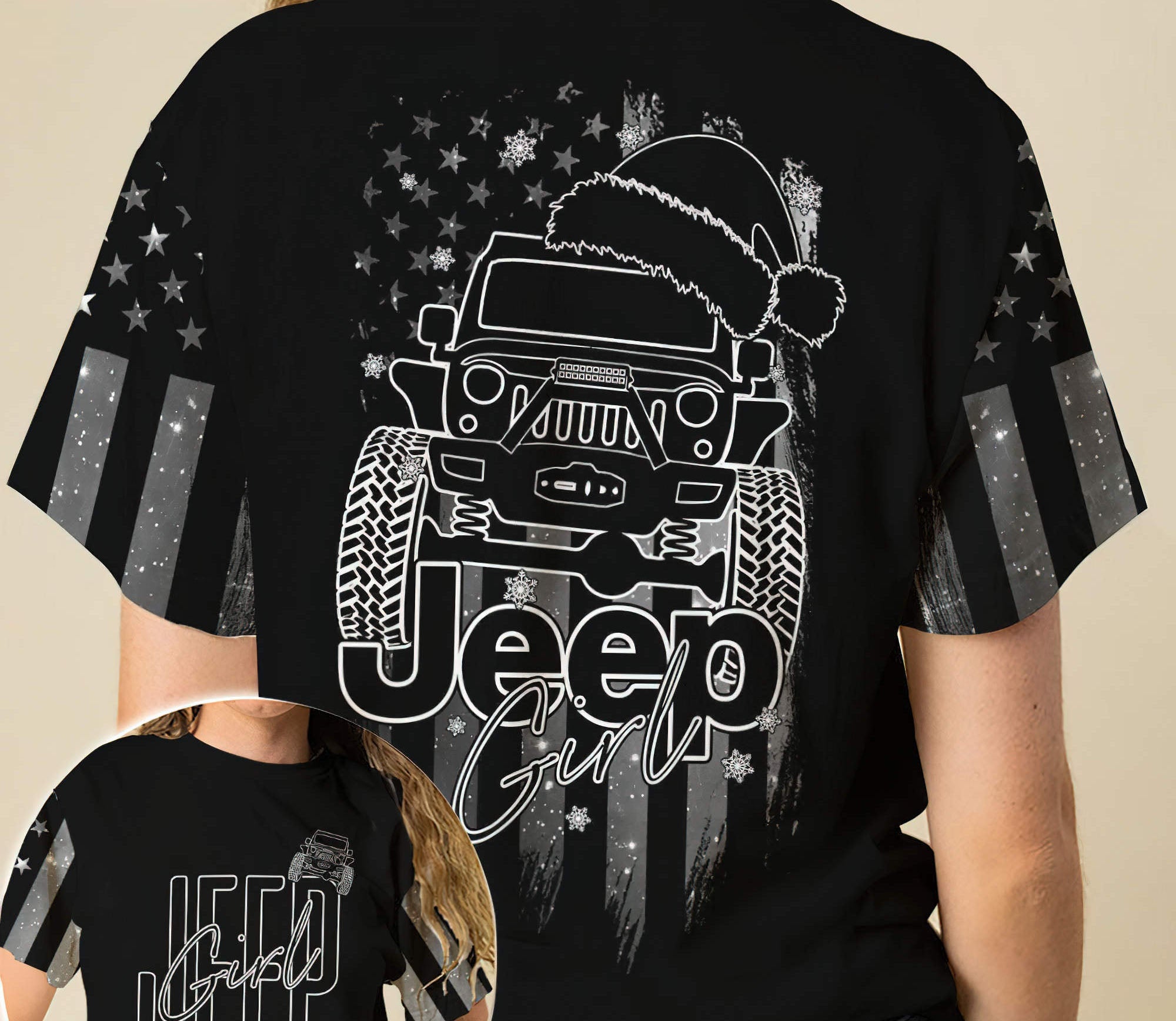 jeep-girl-christmas-flag-t-shirt