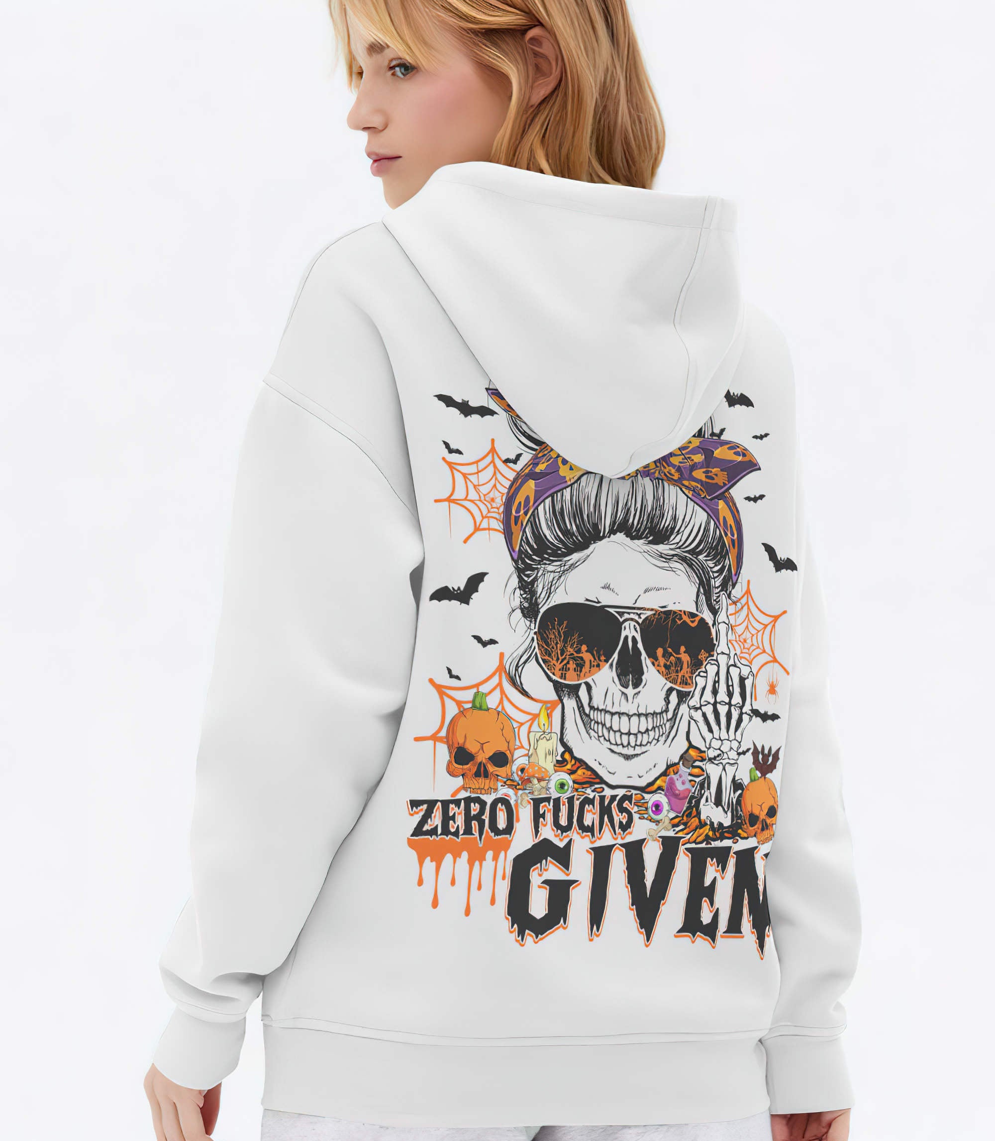 zero-fks-given-skull-halloween-2d-hoodie