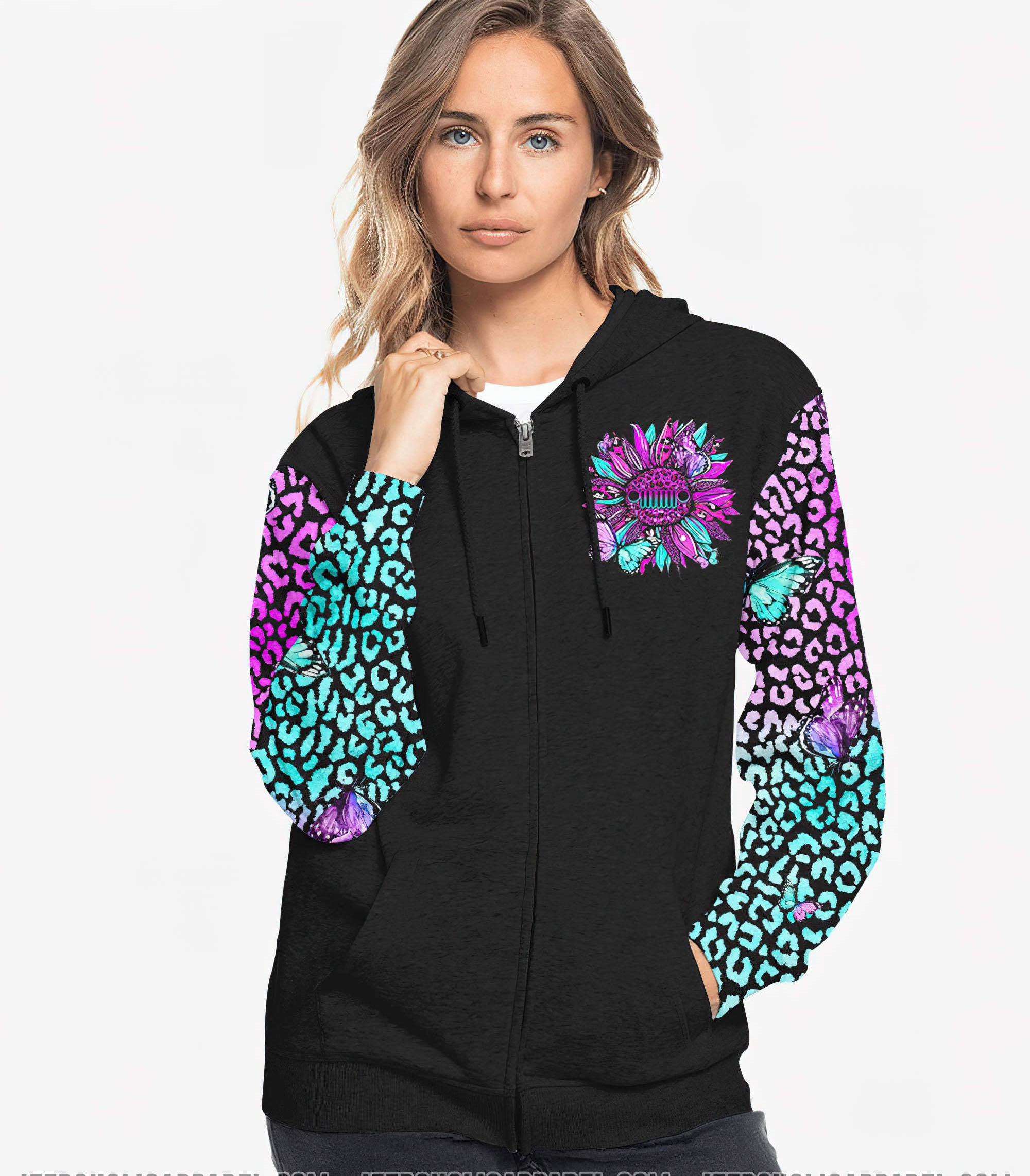 leopard-sunflower-jeep-girl-3-hoodie