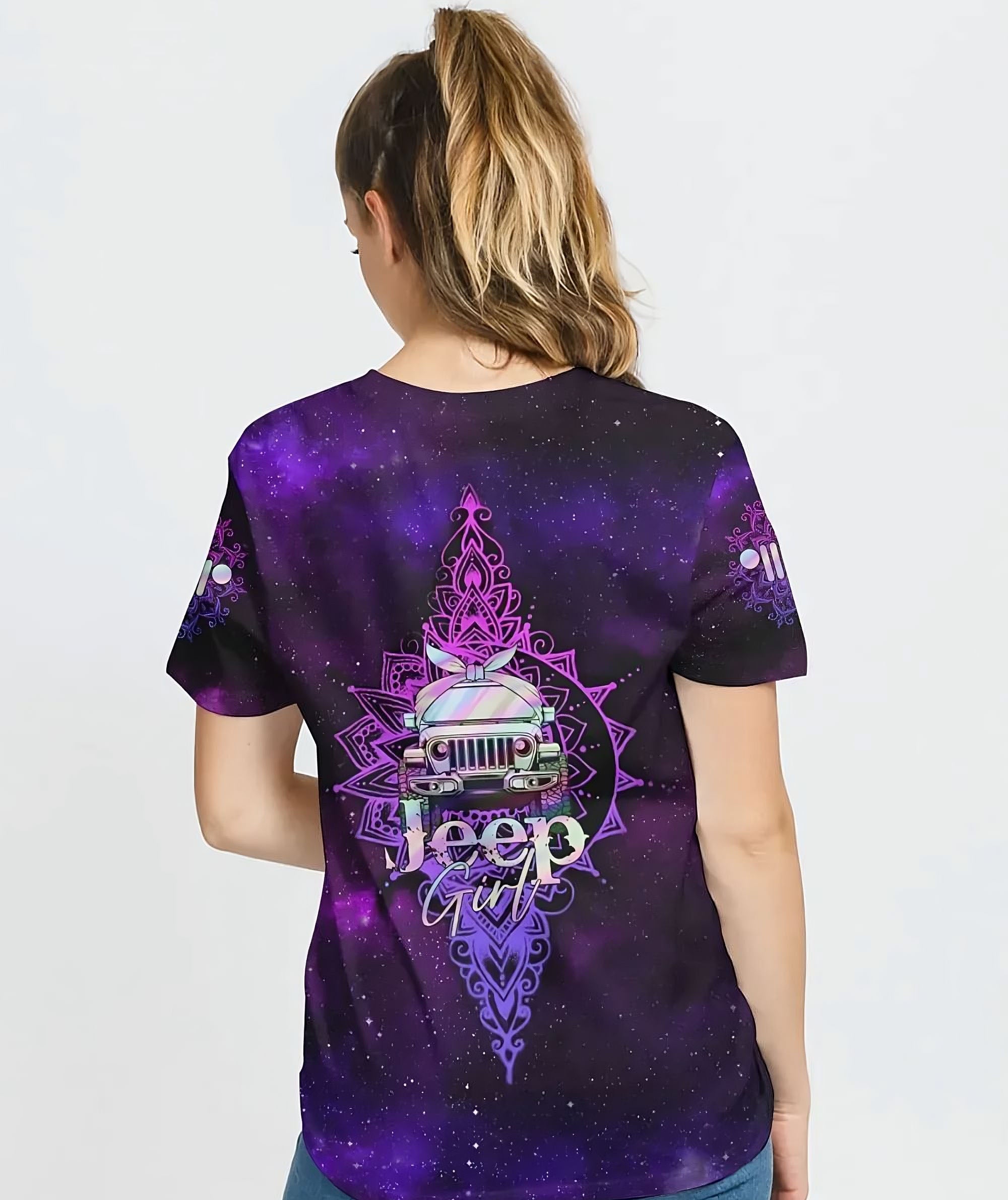 jeep-girl-mandala-purple-all-over-print-t-shirt