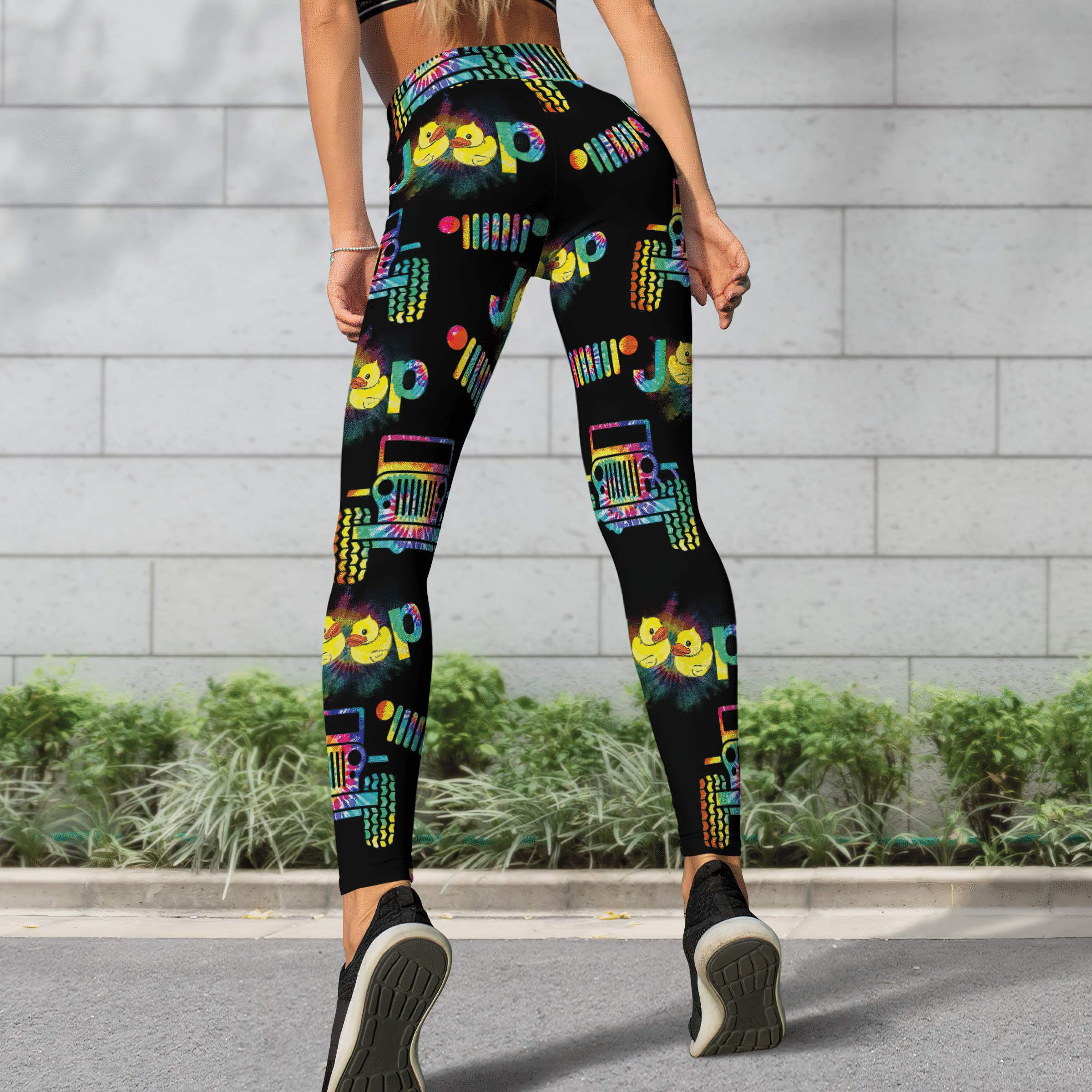 jeep-duck-jeep-christmas-leggings