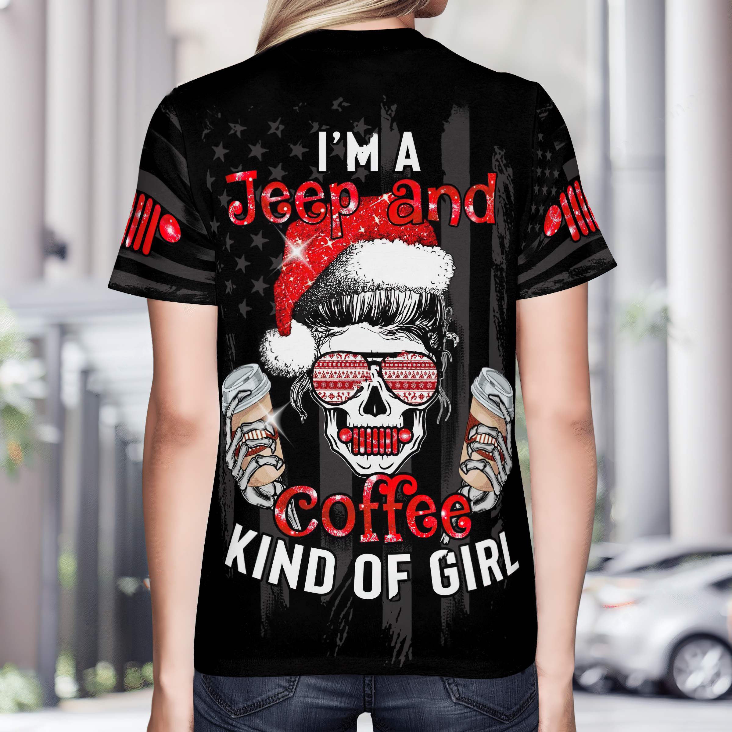 coffee-and-jeep-christmas-t-shirt