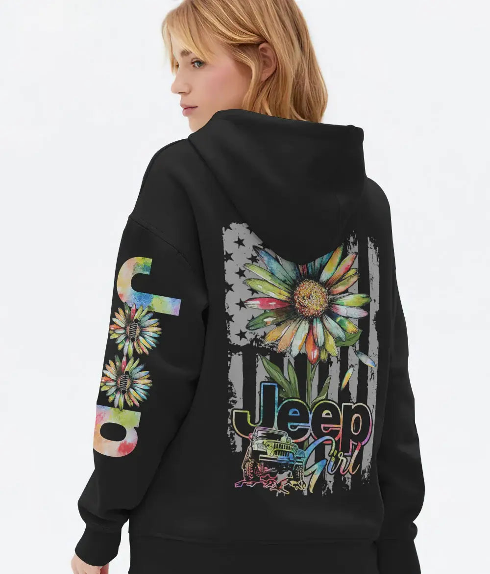 jeep-girl-daisy-painting-flag-hoodie