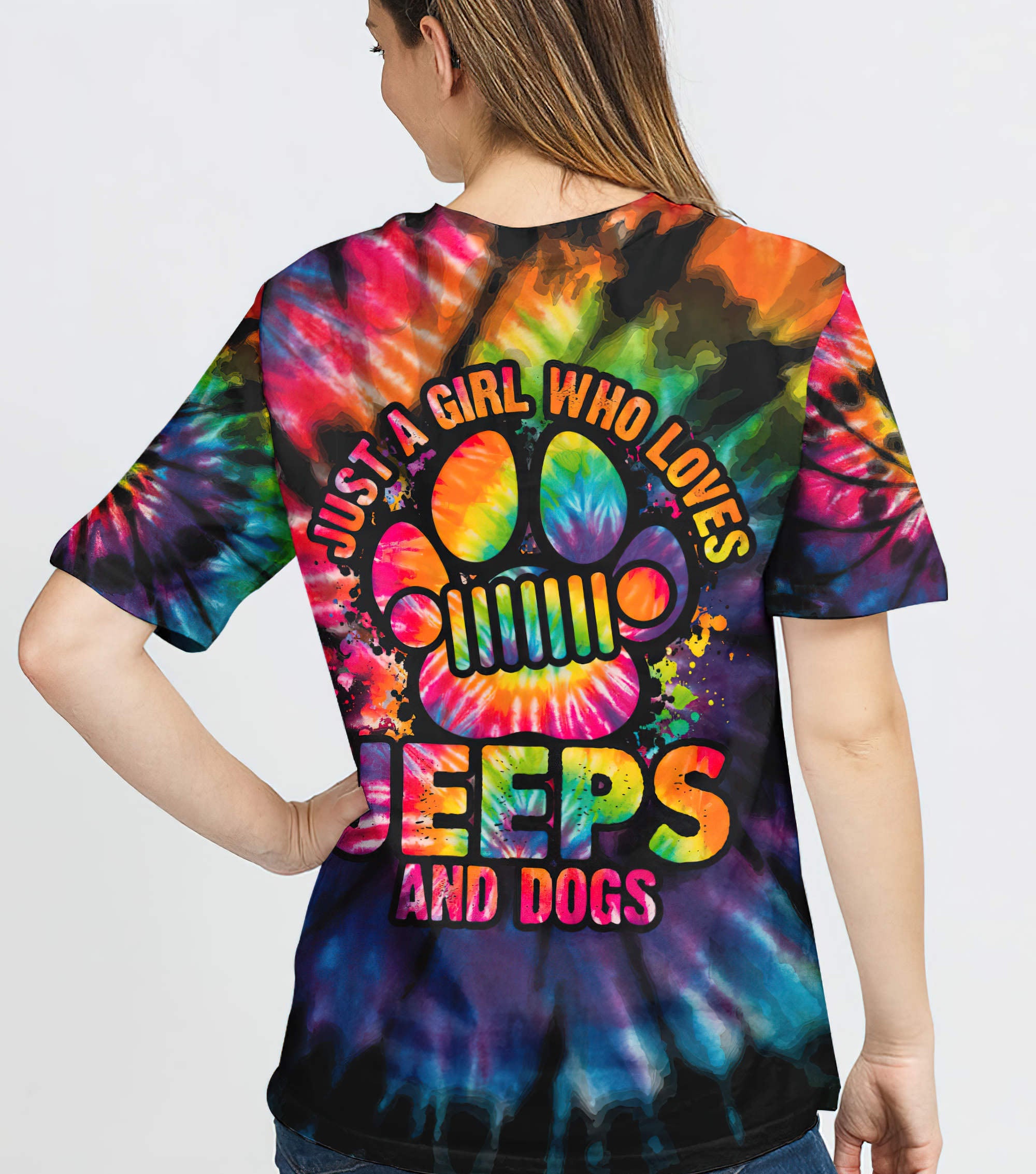 jeep-dog-paw-colorful-tie-dye-t-shirt